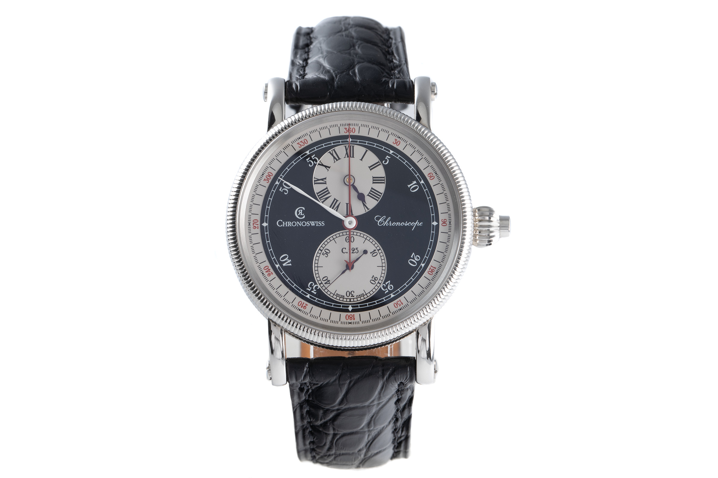 Chronoswiss Chronoscope steel automatic Kal. C.125 Ref. CH1523