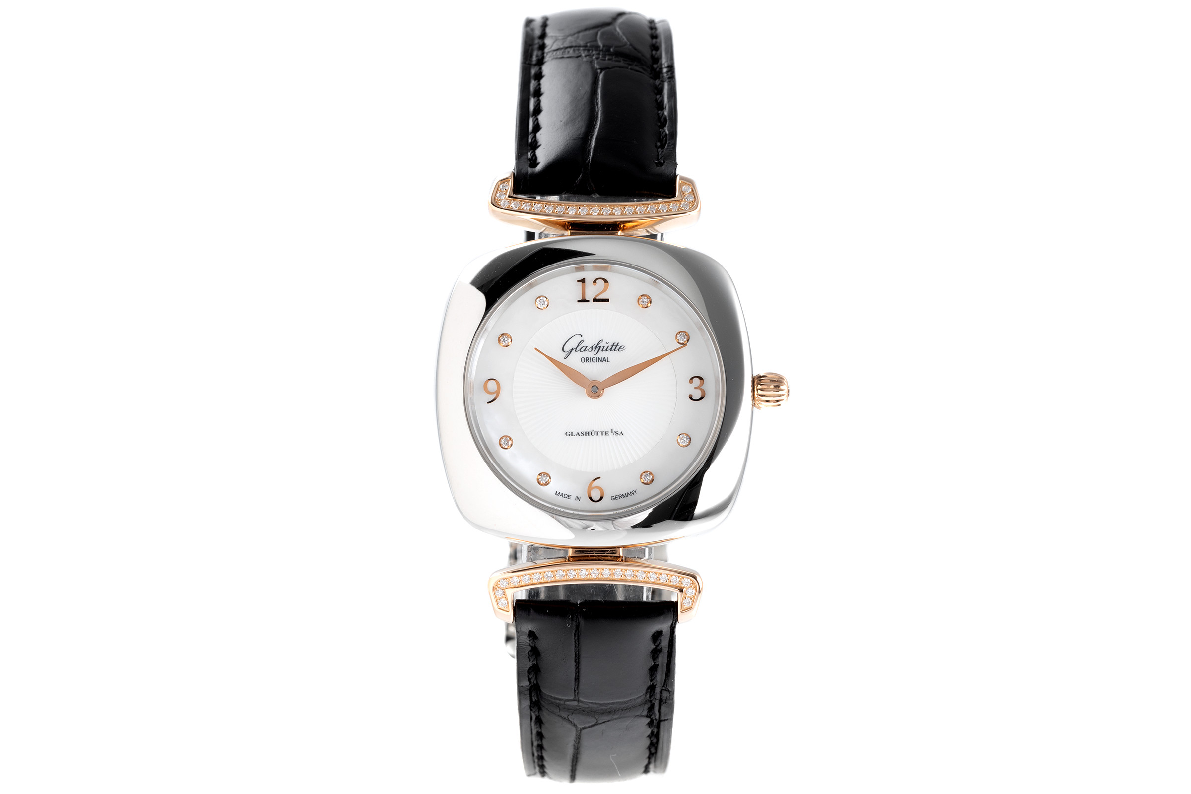 Glashutte Original Pavonina steel / gold quartz Kal. GO 03 Ref. 1-03-02-04-16-34