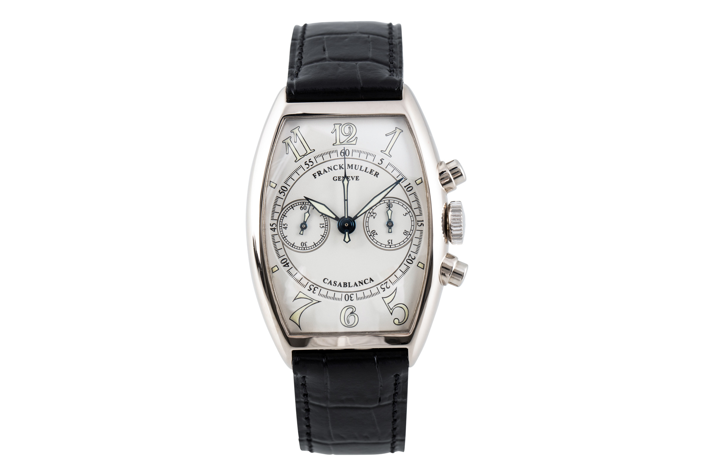 Franck Muller Casablanca chronograph 18 ct white gold manual winding Ref. 5850CC