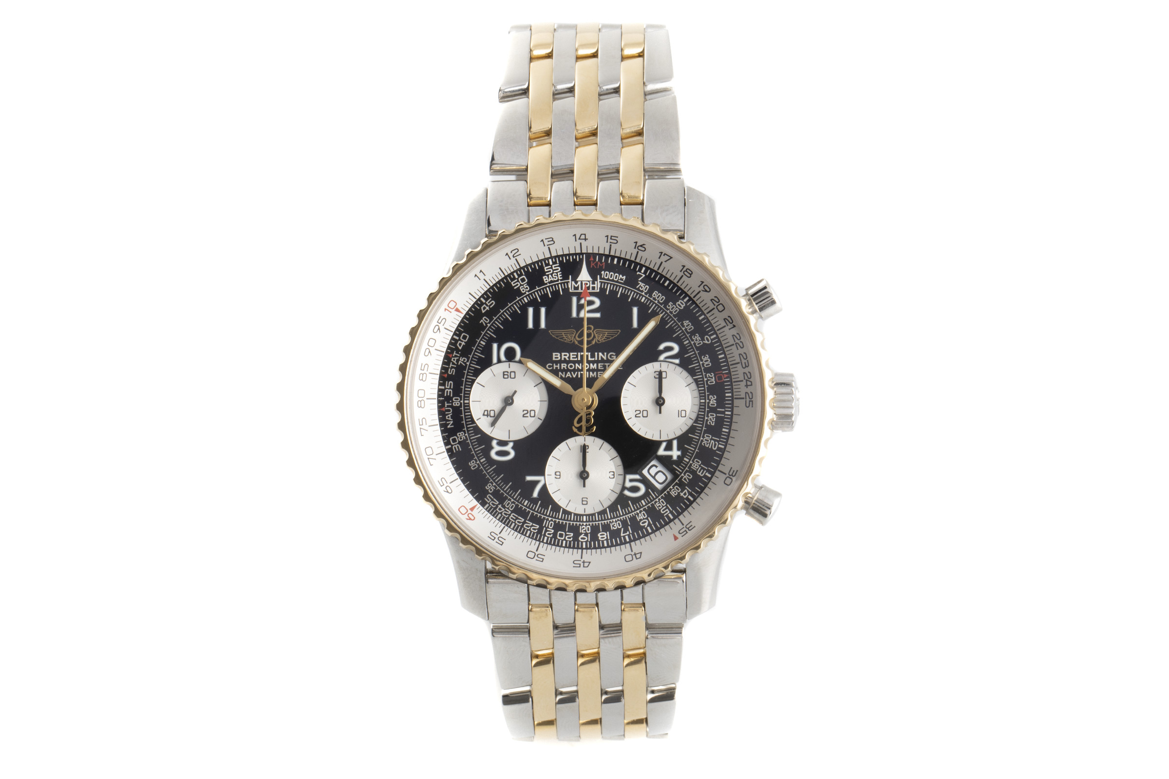 Breitling Navitimer chronograph steel / gold automatic Kal. B23 Ref. D23322