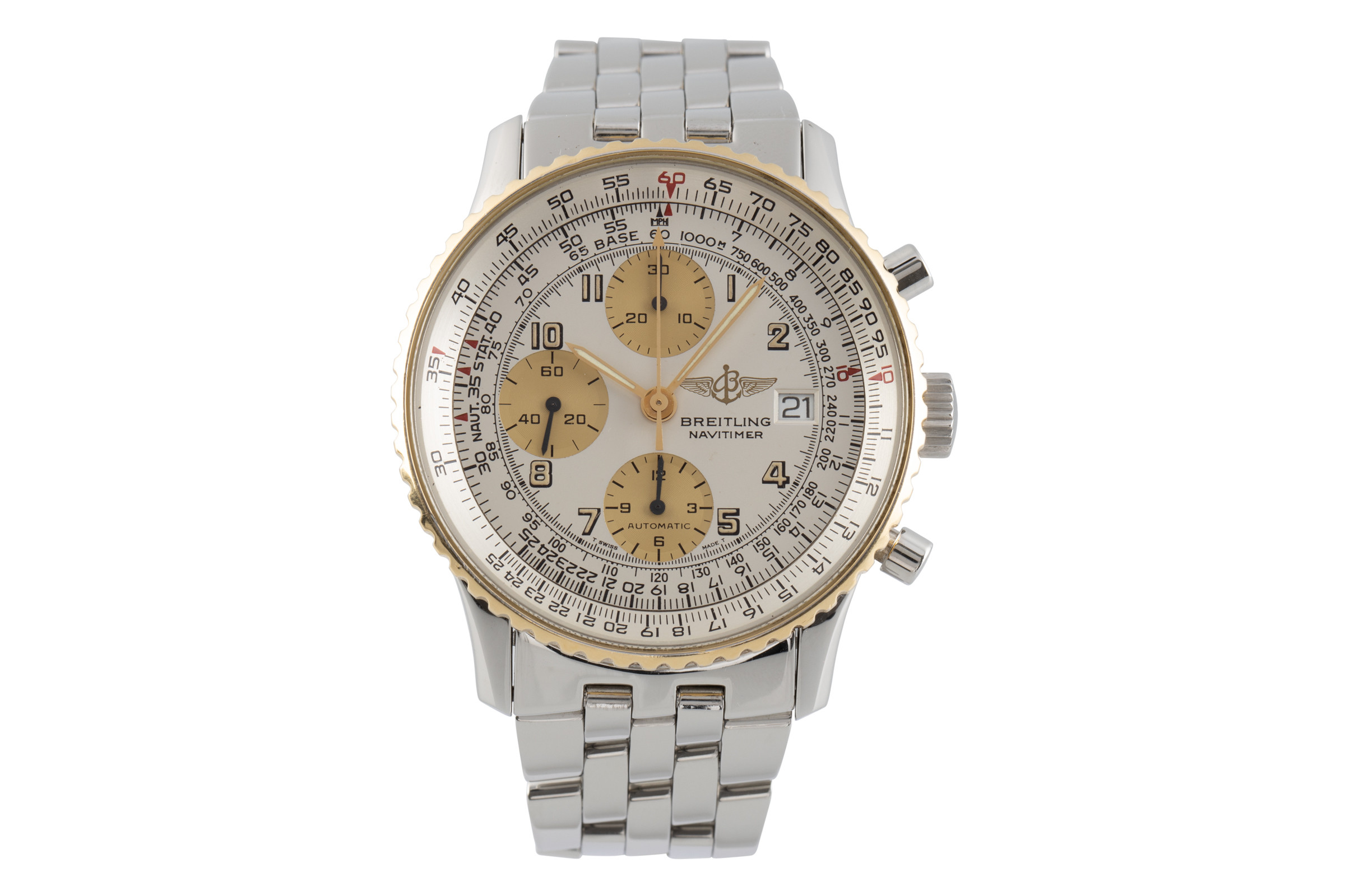 Breitling Navitimer chronograph steel / gold automatic Kal. B13 Ref. B13019