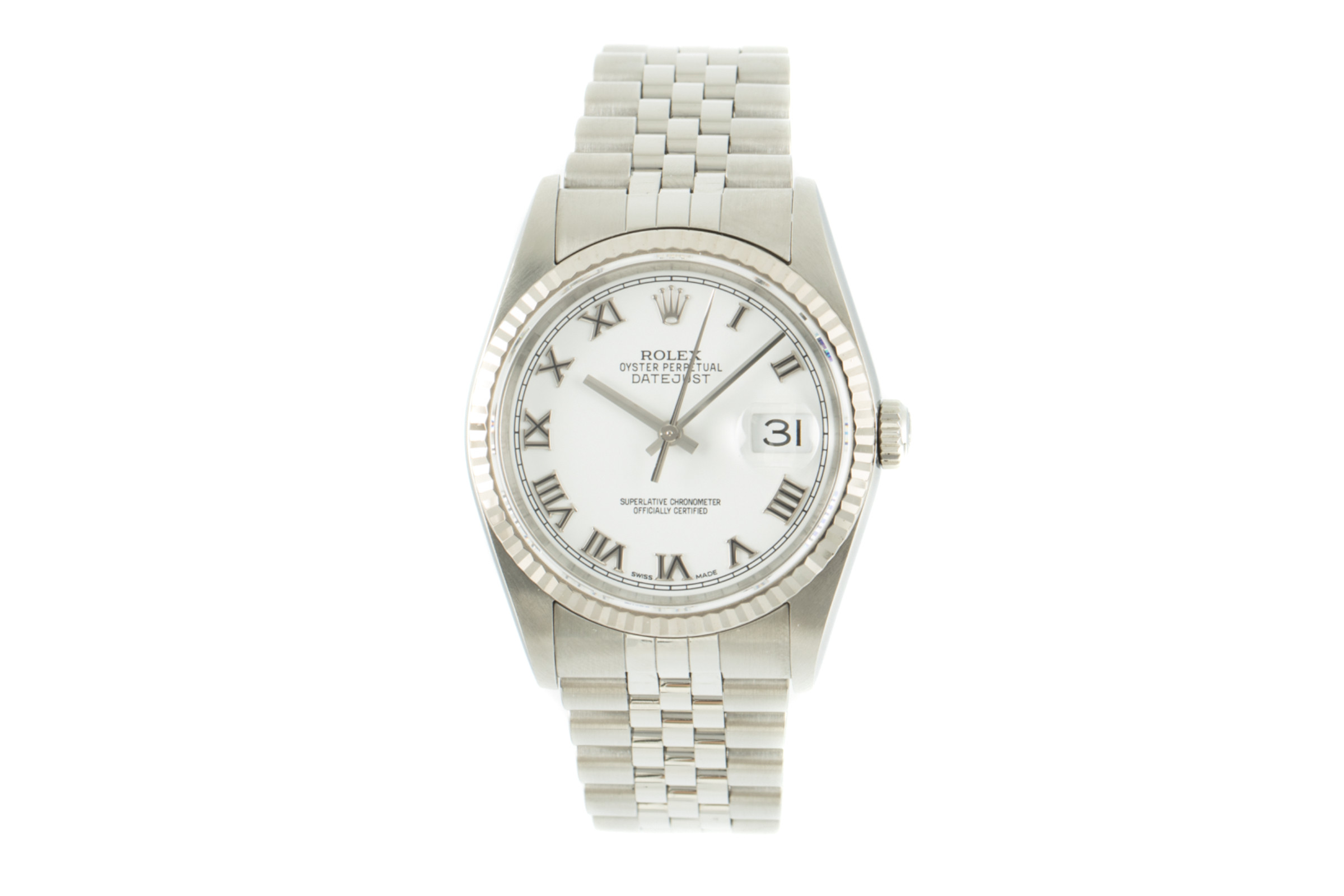 Rolex Datejust steel / white gold automatic Kal. 3135 Ref. 16234