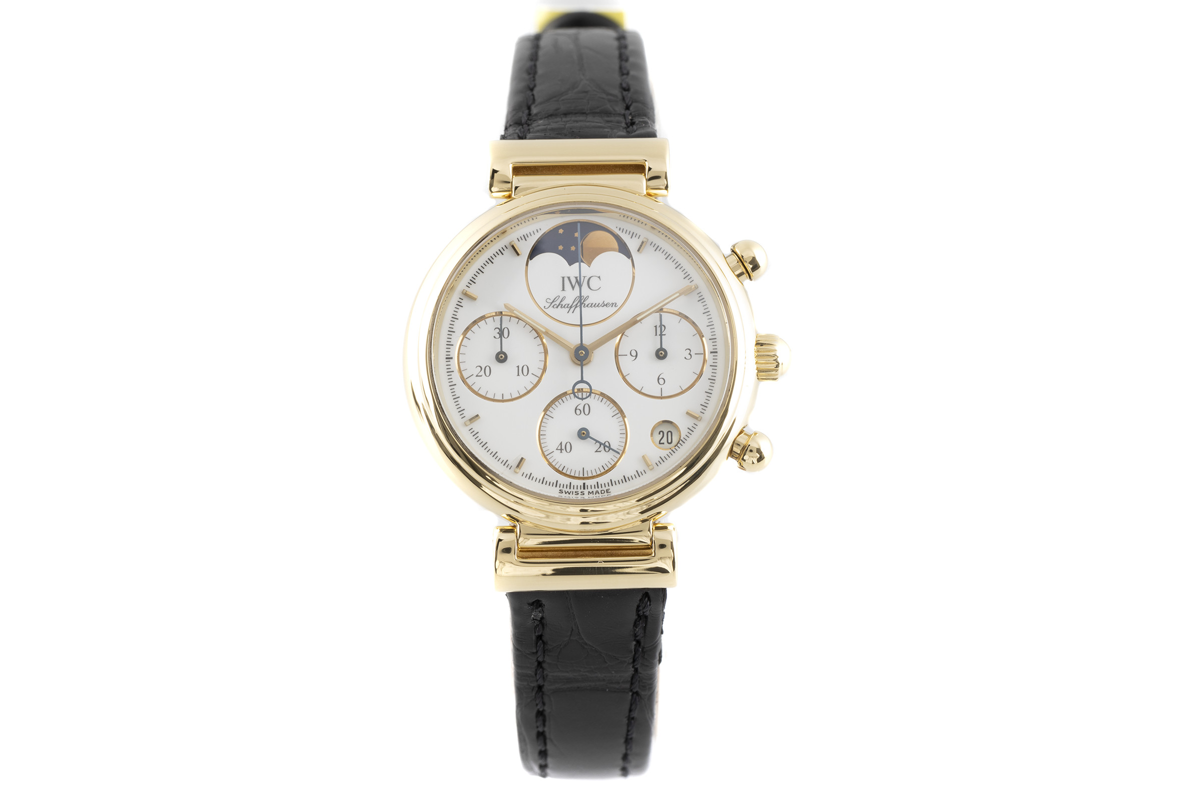 IWC Da Vinci chronograph 18 ct gold quartz Kal. 630 Ref. 3735