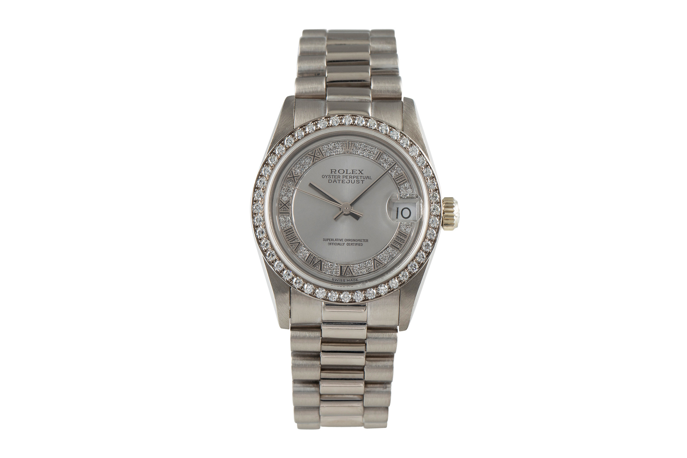 Rolex Lady Datejust 18 ct white gold automatic Kal. 2135 Ref. 68289