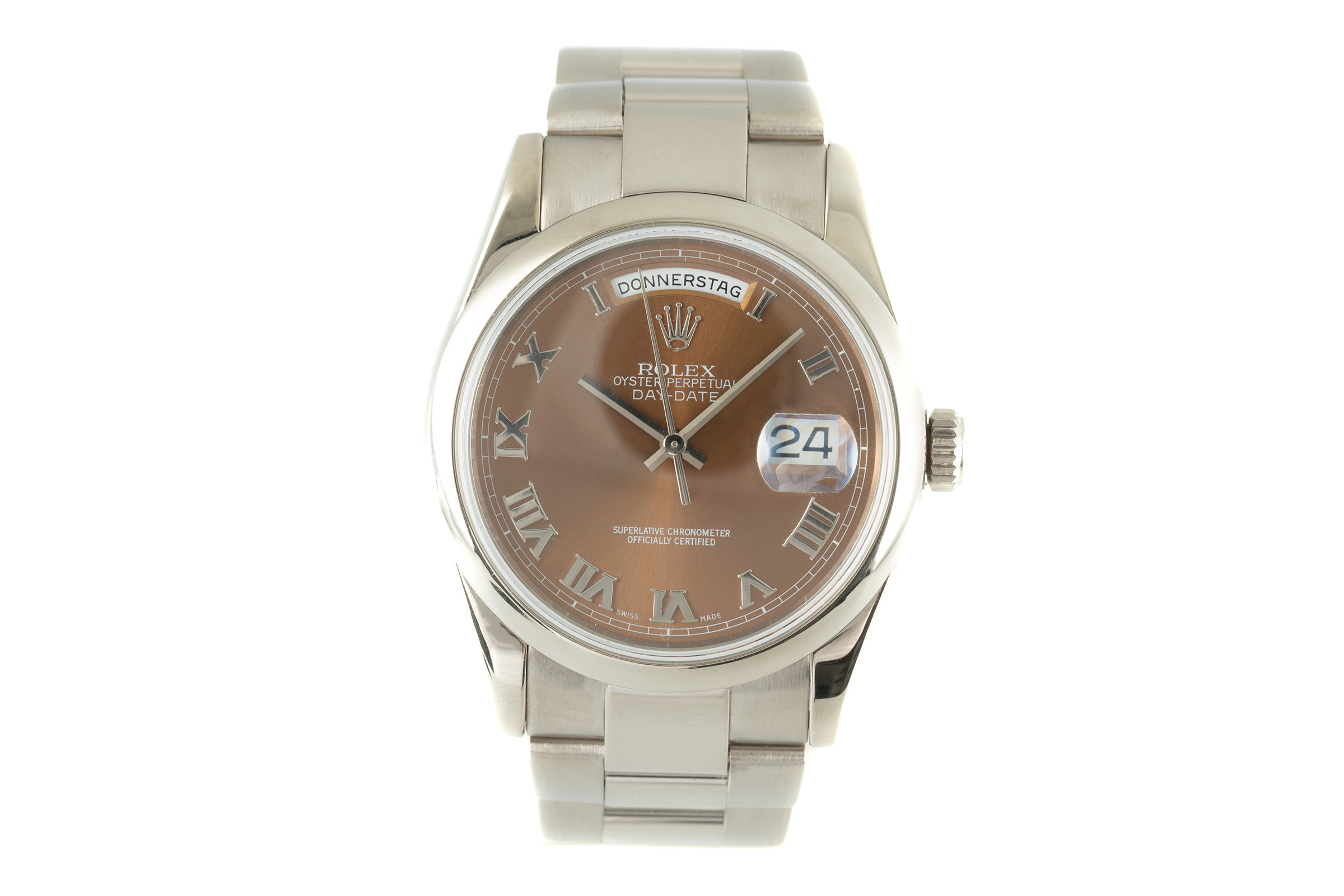 Rolex Day-Date 18 ct white gold automatic Kal. 3155 Ref. 118209
