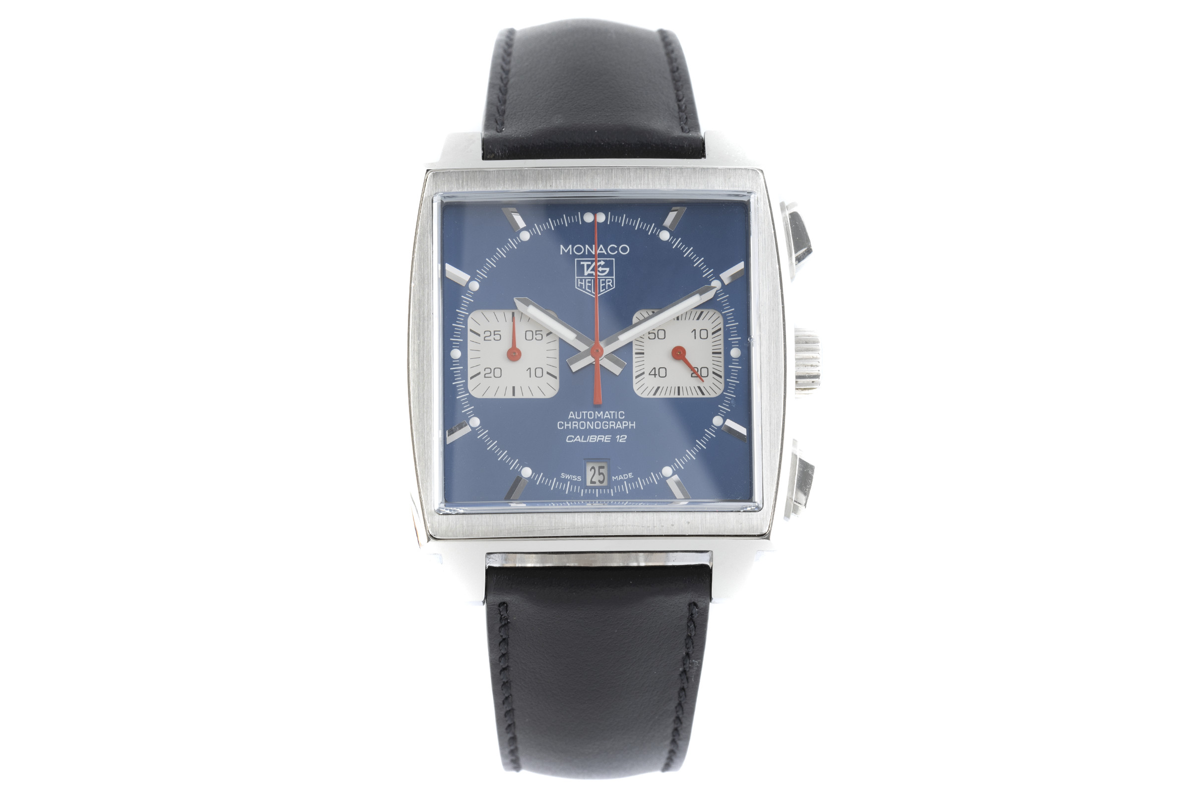 Tag Heuer Monaco chronograph steel automatic Kal. 12 Ref. CAW2111-0