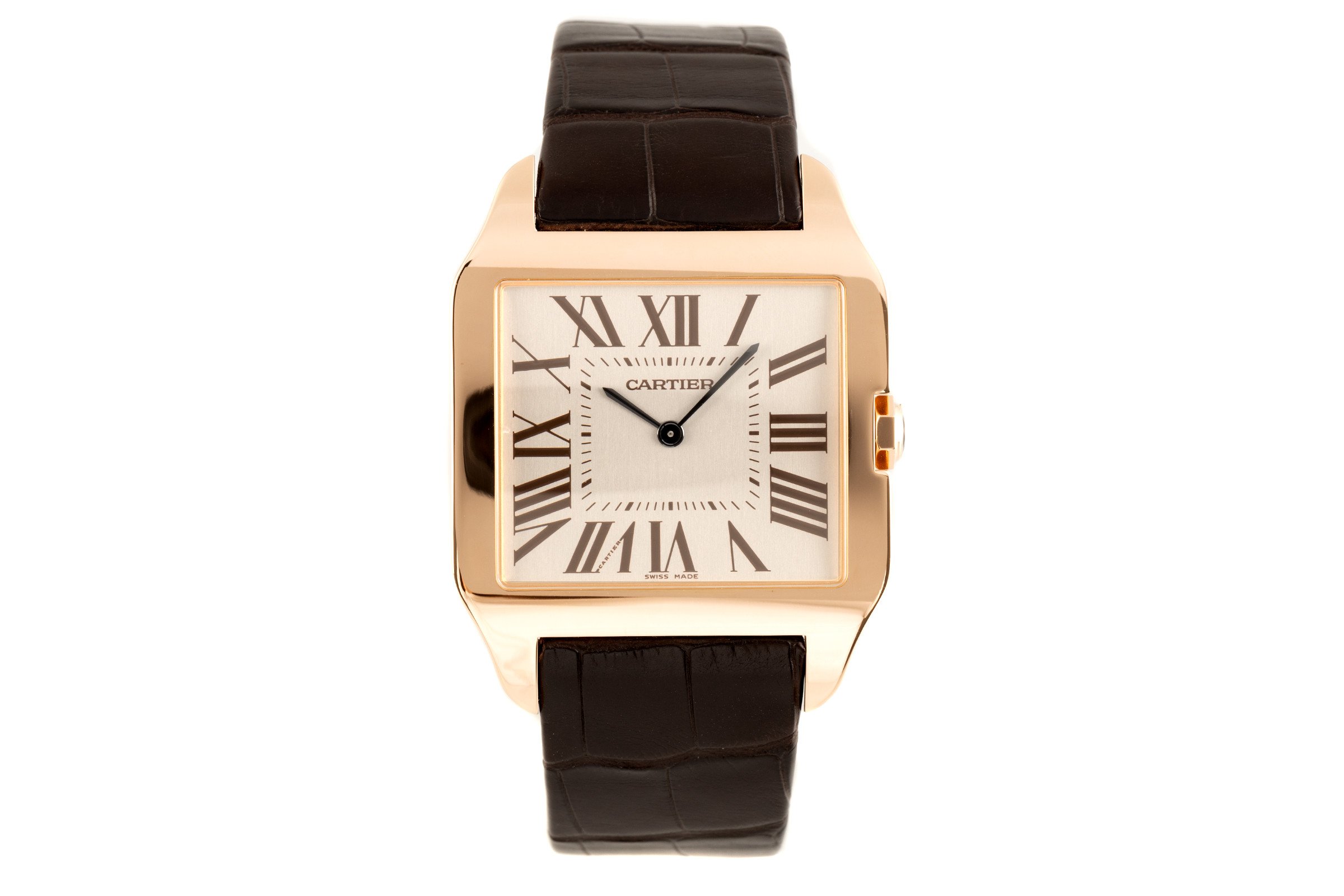 Cartier Santos Dumont 18 ct red gold manual winding Kal. 430MC Ref. W2006951, 2650