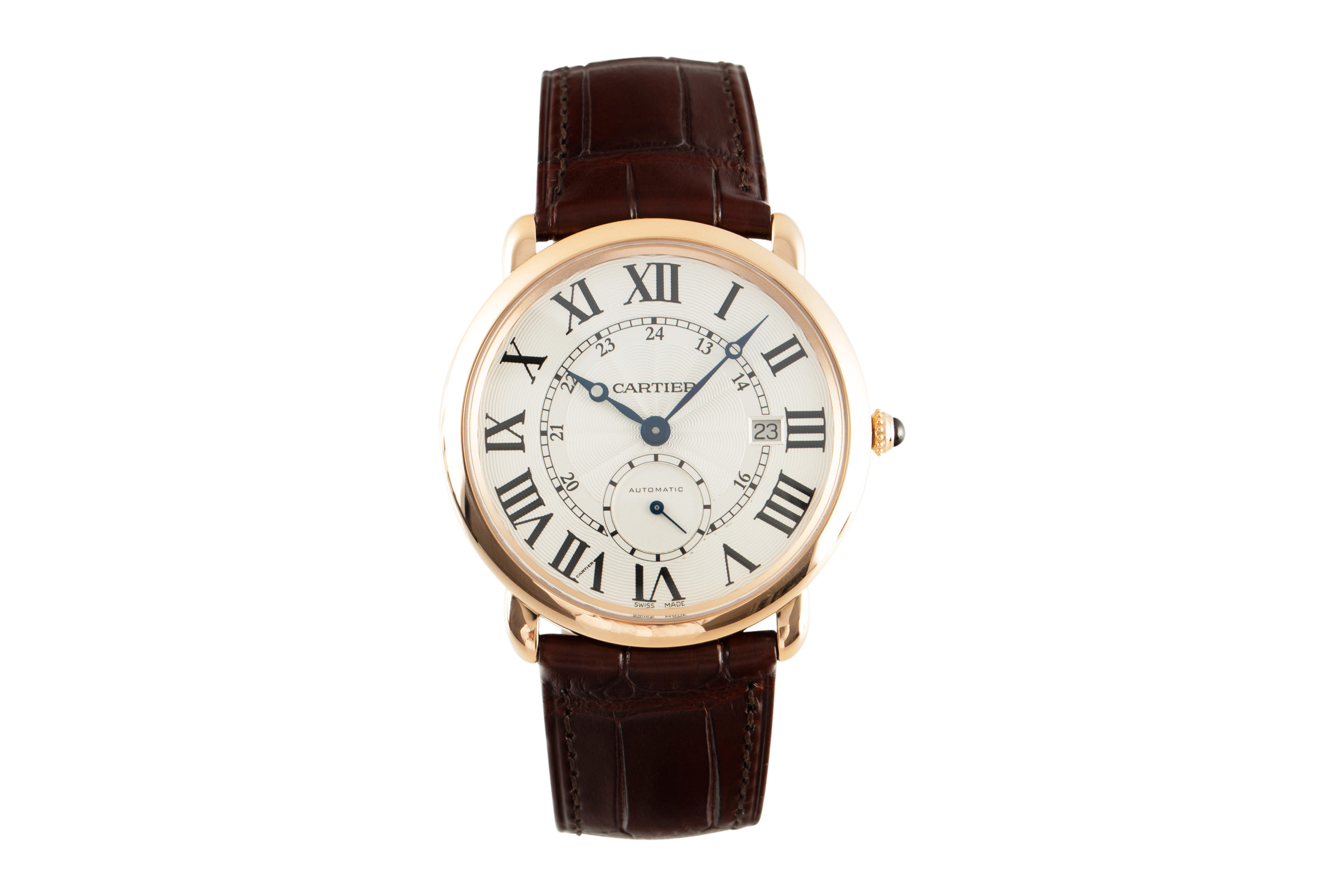 Cartier Ronde Louis 18 ct red gold automatic Kal. 1904-PSMC Ref. W6801005