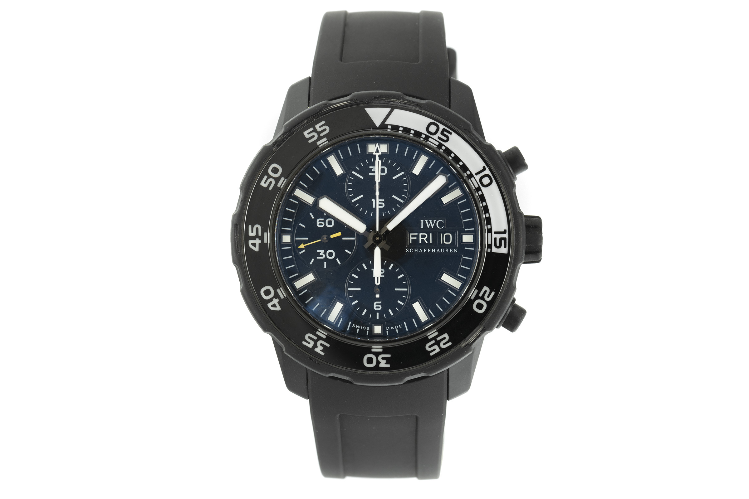 IWC Aquatimer chronograph Steel / rubber automatic Kal. C.79320 Ref. 3767