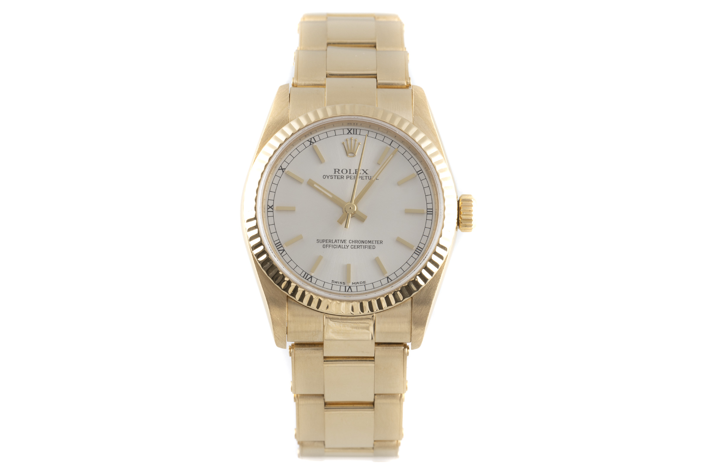 Rolex Oyster Perpetual 18 ct gold automatic Kal. 2230 Ref. 77488