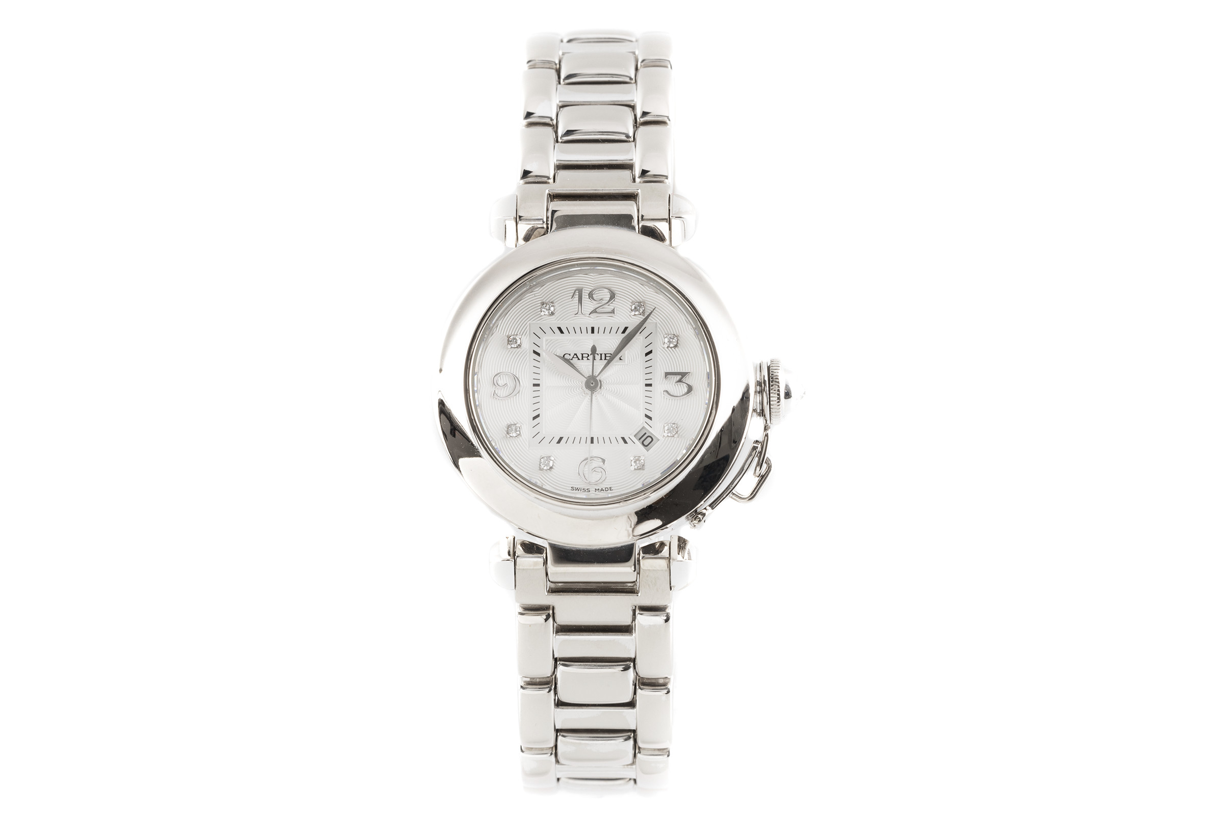 Cartier Pasha 18 ct white gold automatic Kal. 120 Ref. 2398