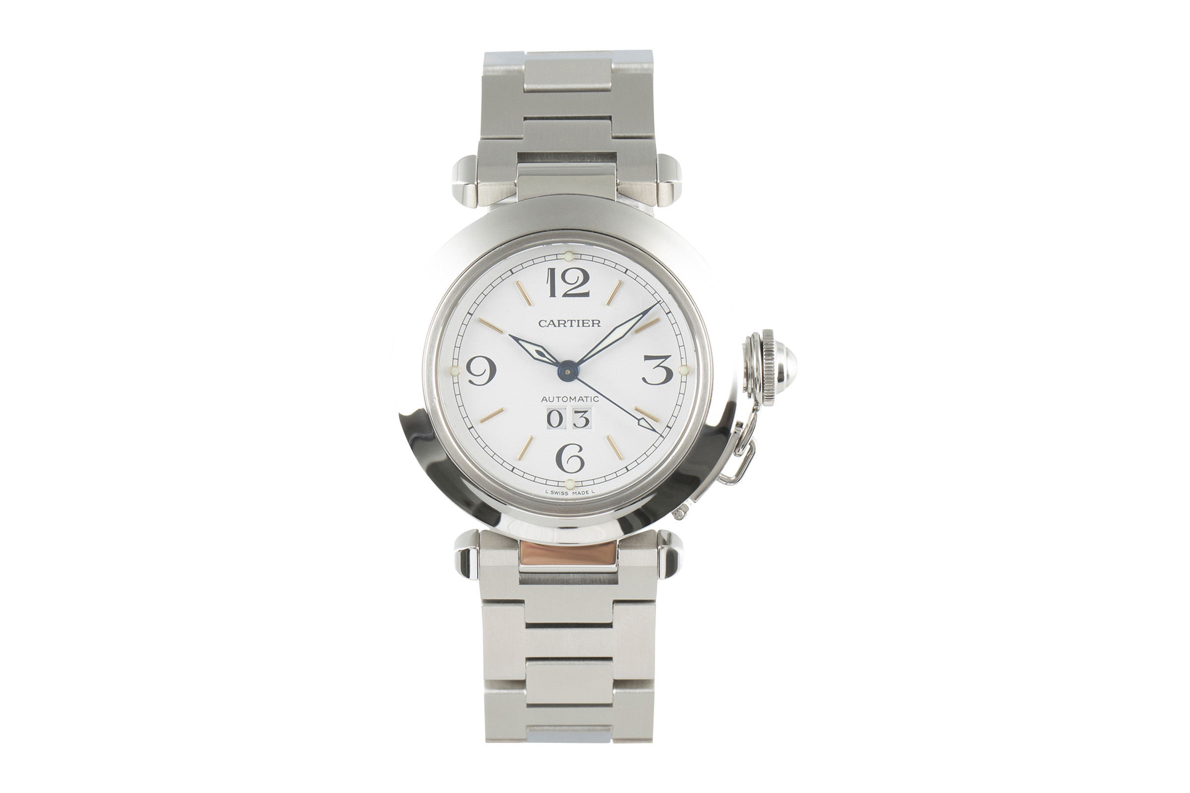 Cartier Pasha steel automatic Kal. 052 Ref. 2475