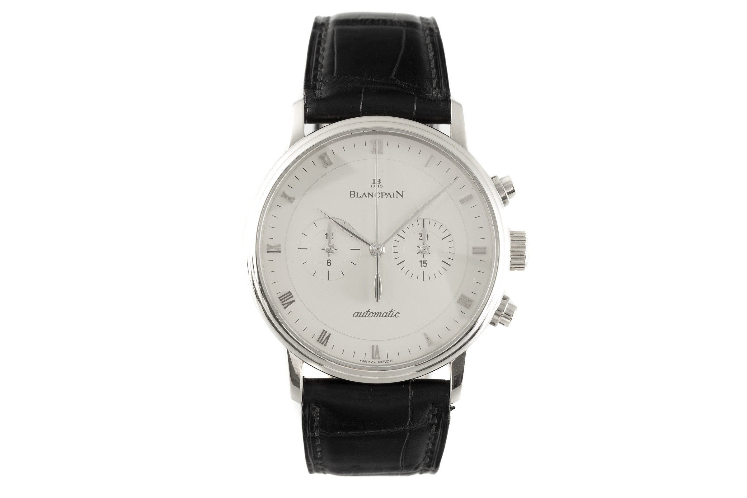 Blancpain Villeret chronograph 18 ct white gold automatic Kal. 1188