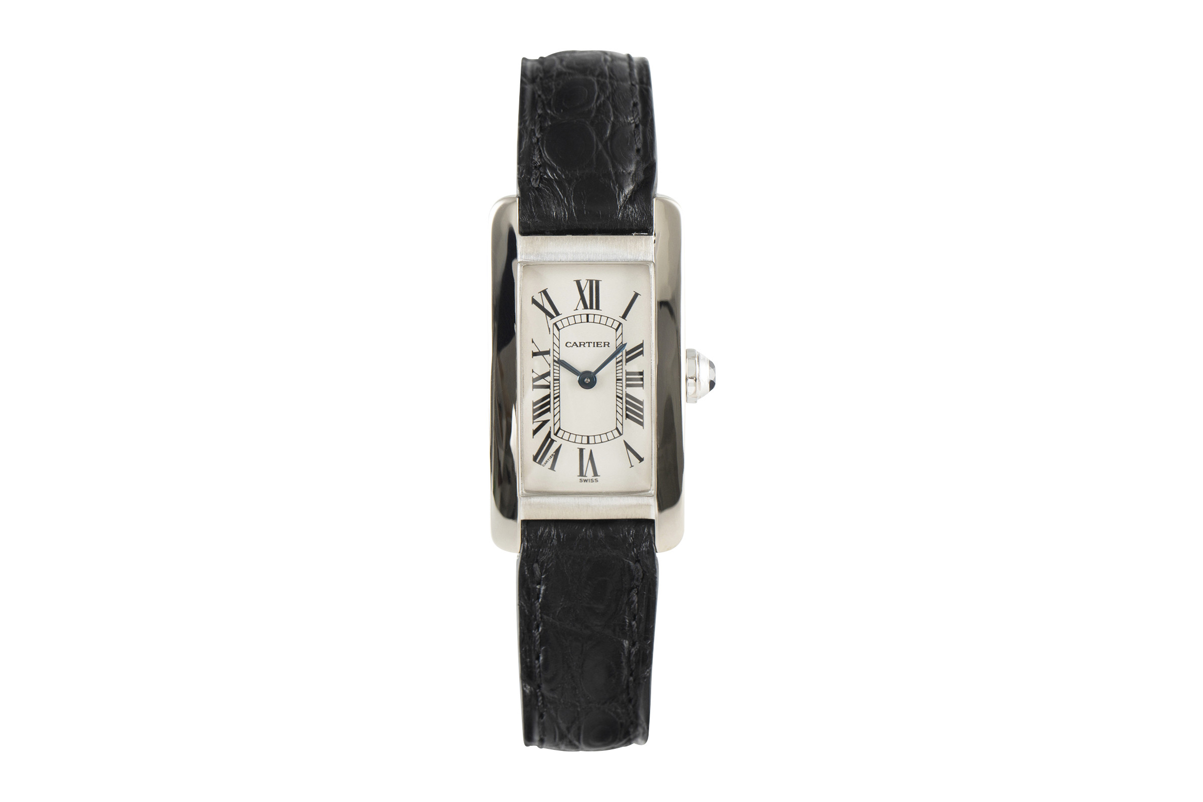 Cartier Tank Americaine 18 ct white gold quartz Kal. 157 Ref. 1713