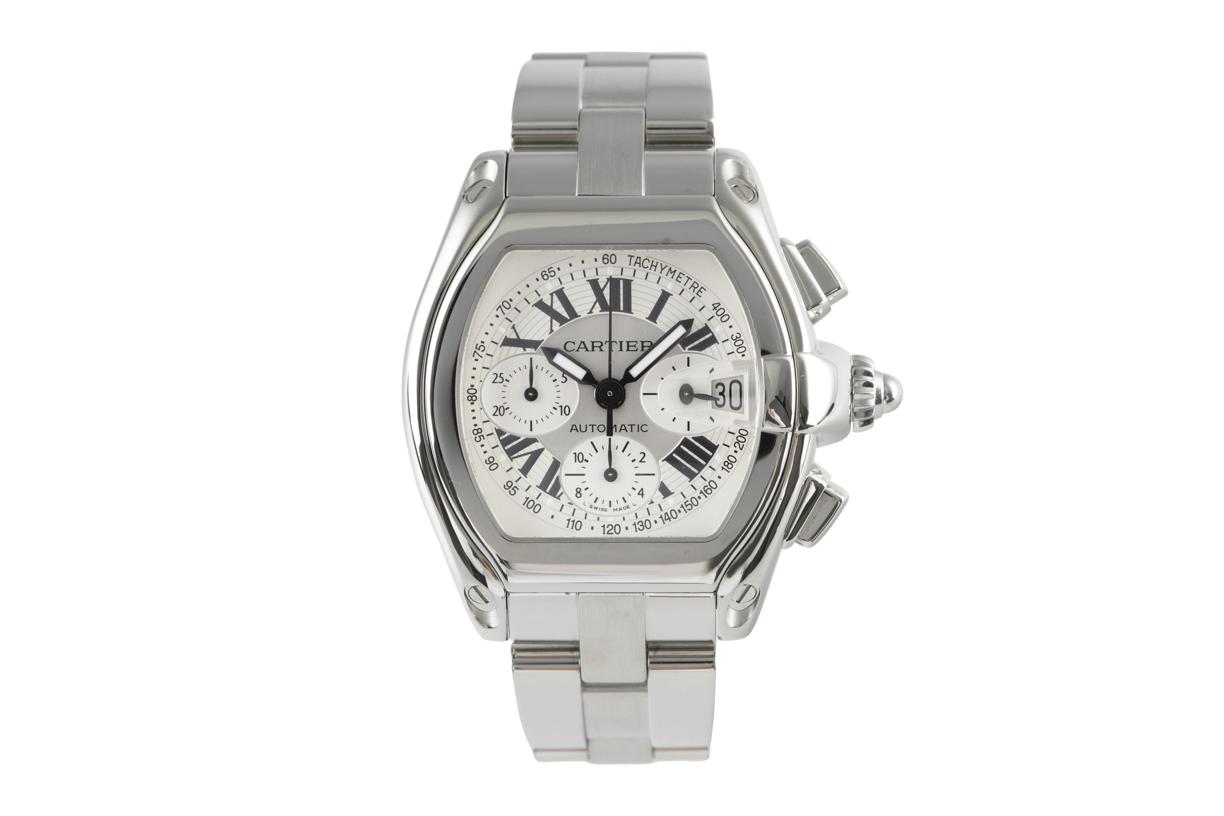 Cartier Roadster chronograph steel automatic Kal. 8510 Ref. 2618