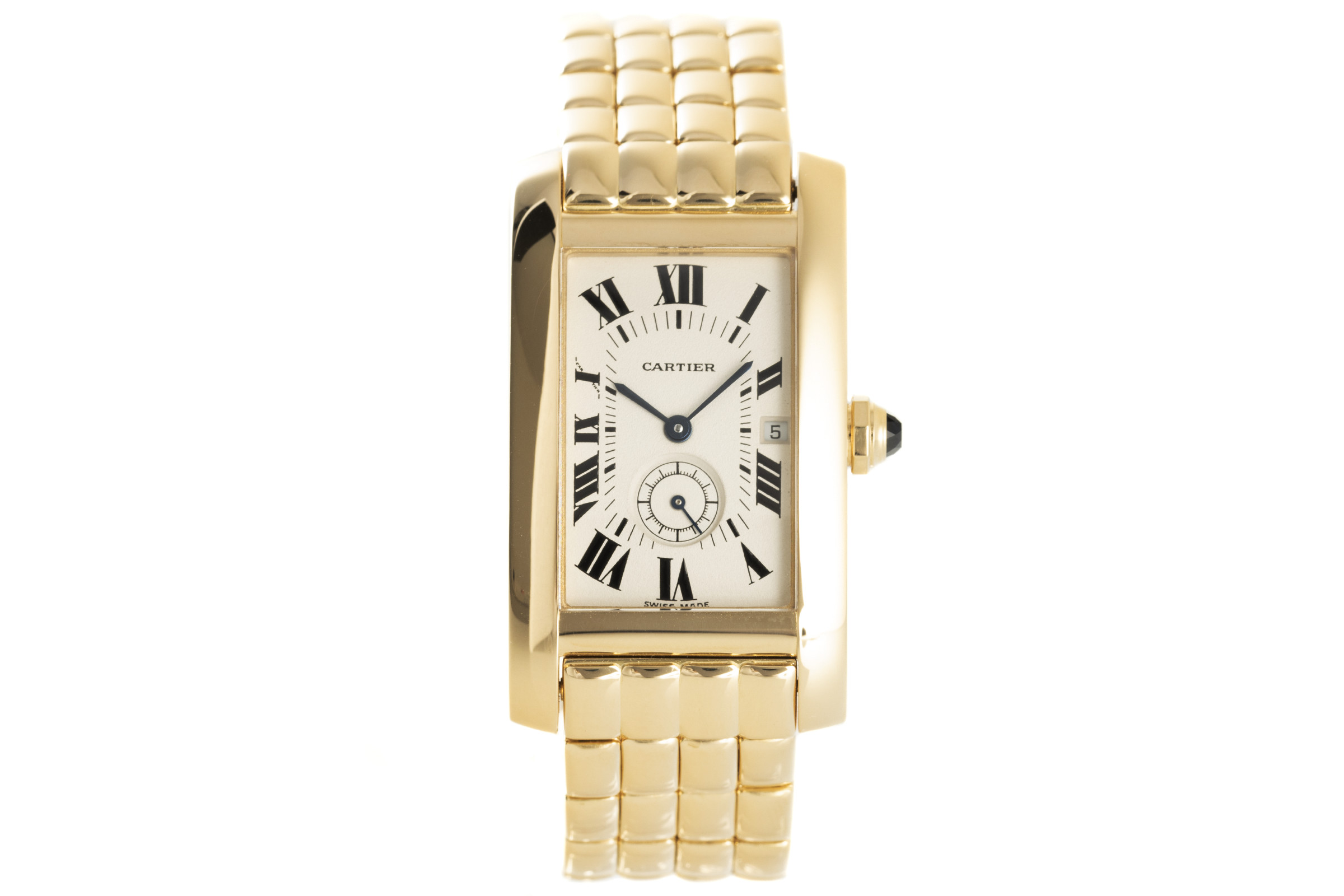 Cartier Tank Americaine 18 ct gold quartz Kal. 012N Ref. 2556