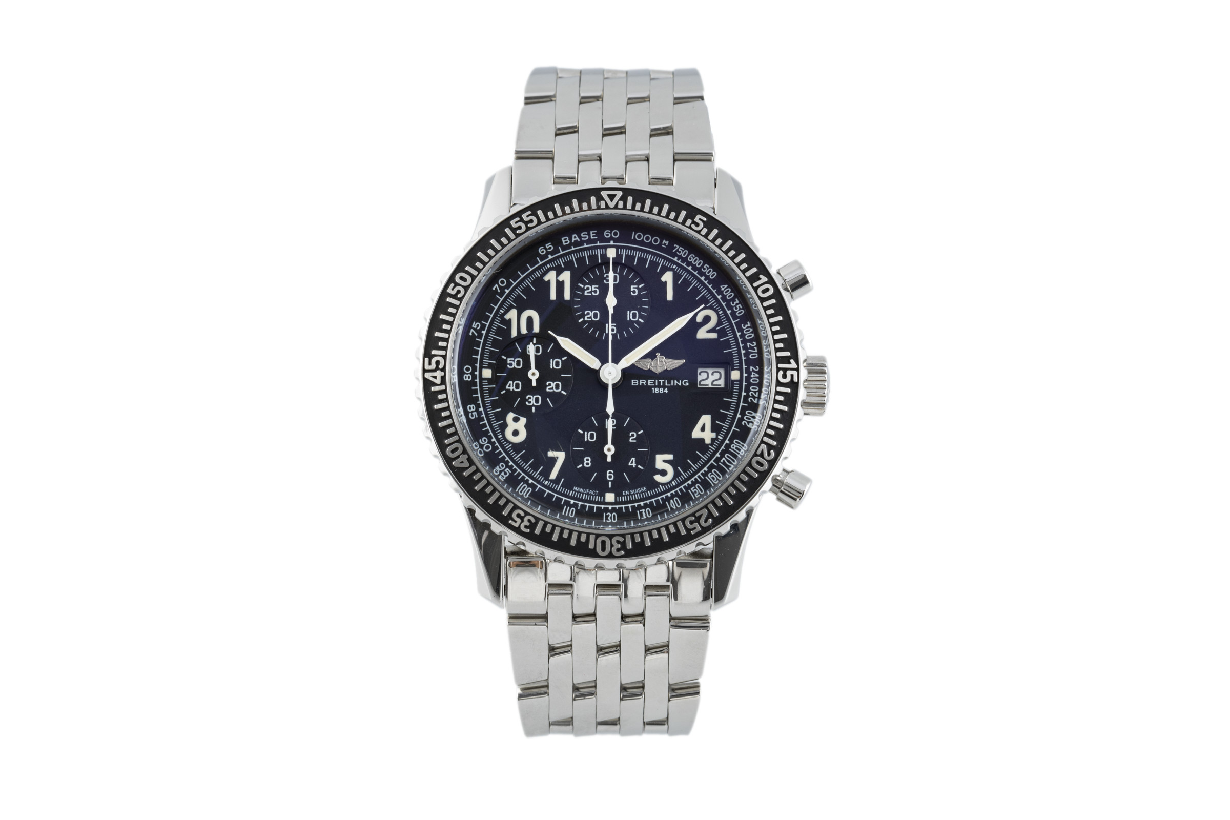 Breitling Aviastar chronograph steel automatic Kal. B13 Ref. A13024