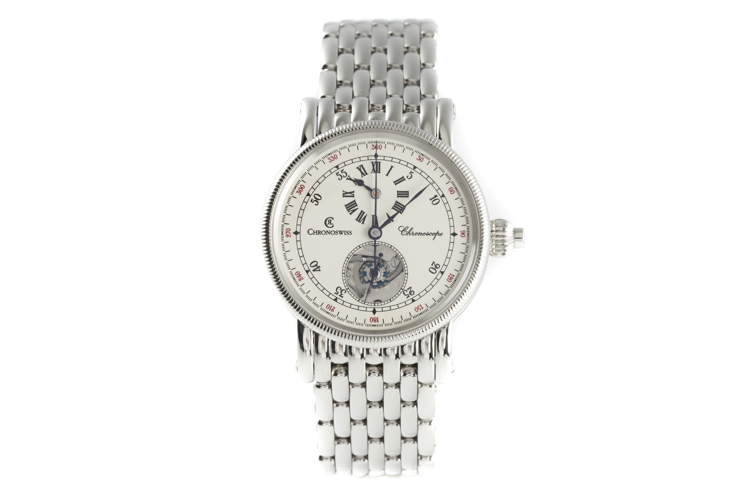 Chronoswiss Chronoscope steel automatic Kal. C.125 Ref. CH1523