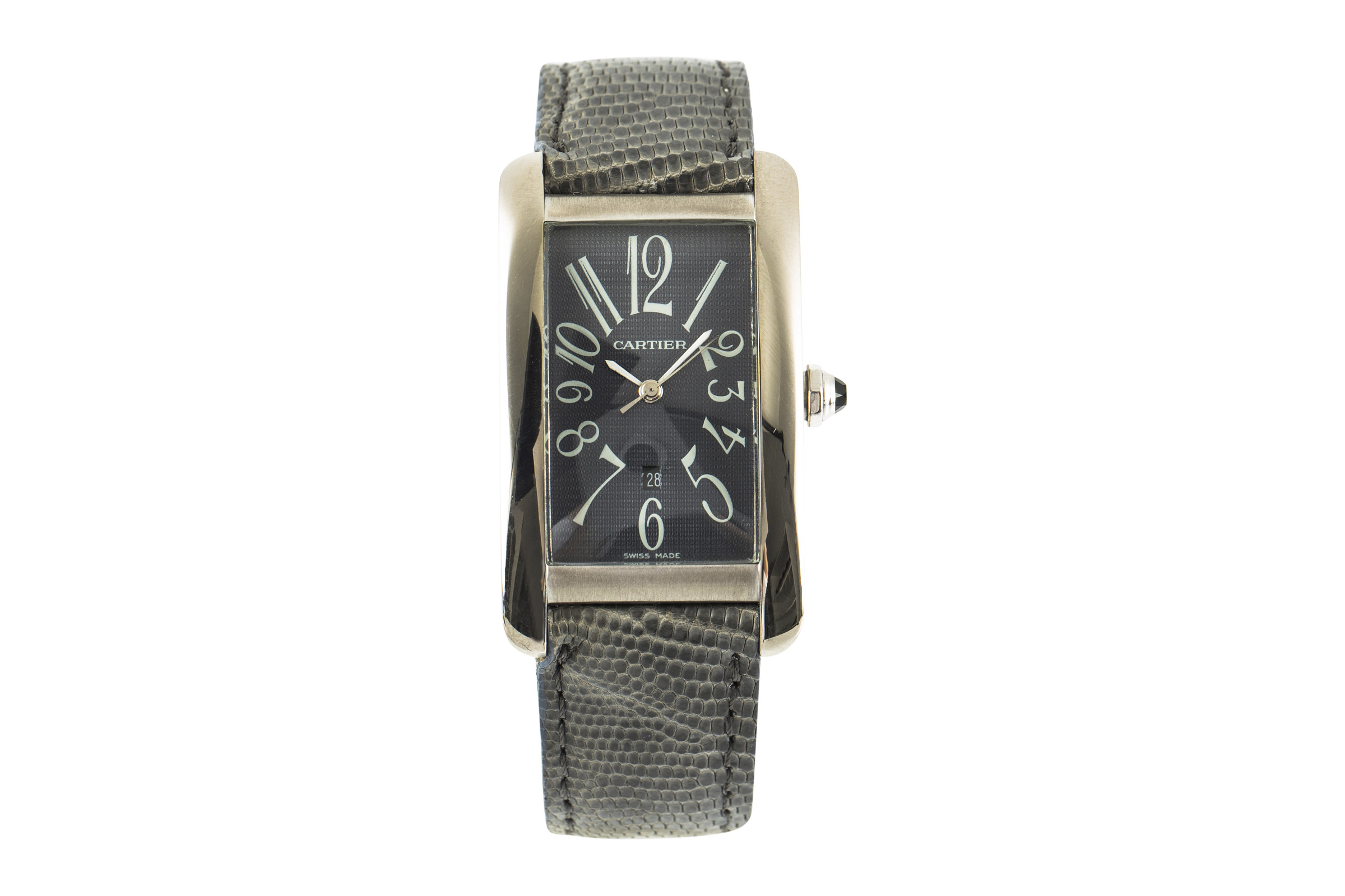 Cartier Tank Americaine 18 ct white gold automatic Kal. 120 Ref. 1741