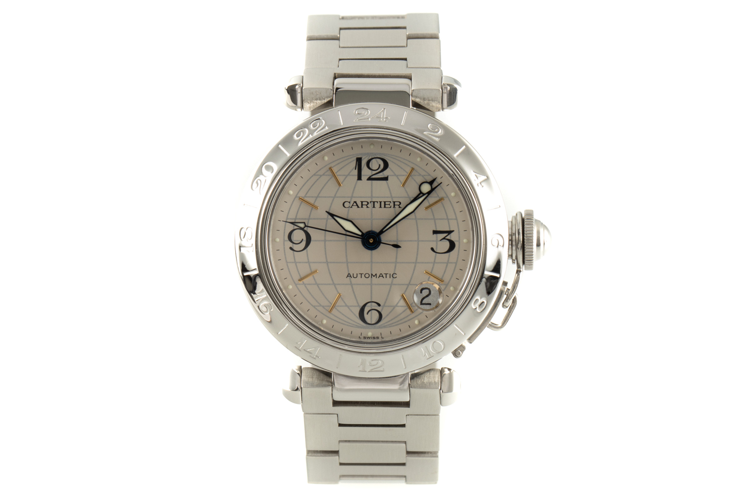 Cartier Pasha steel automatic Kal. 048 Ref. 2377