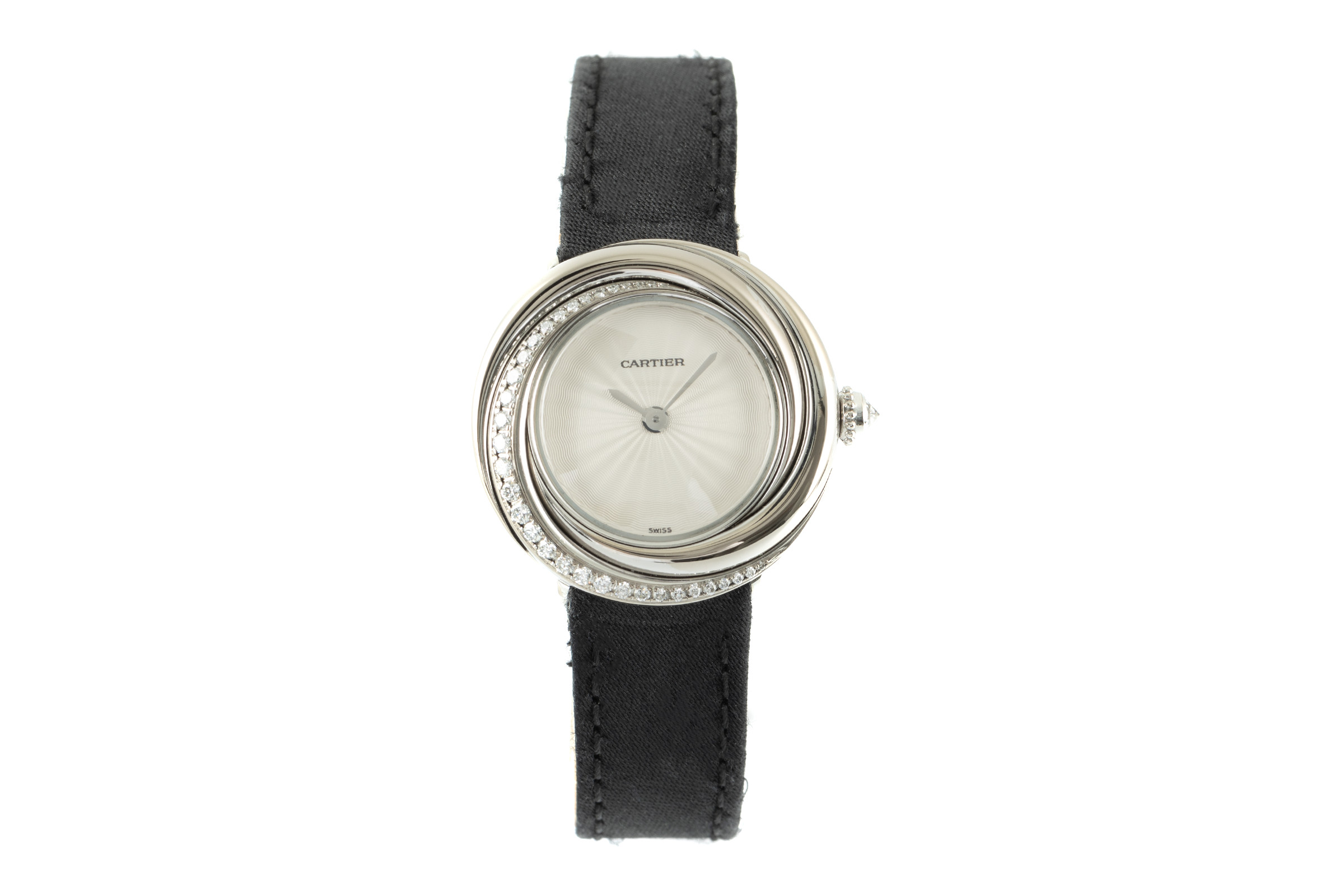 Cartier Trinity 18 ct white gold quartz Kal. 157 Ref. 2444