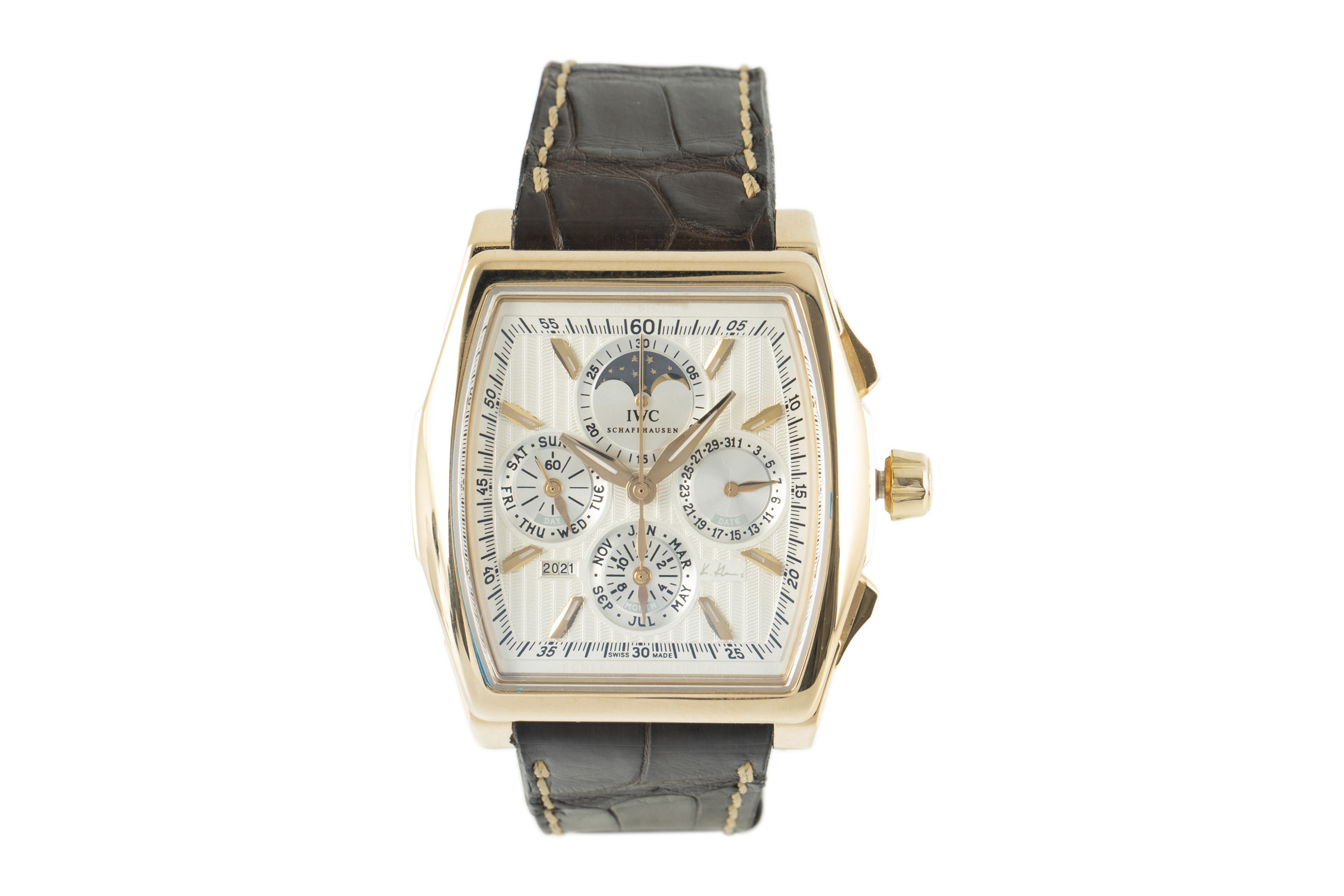 IWC Da Vinci chronograph 18 ct gold automatic Kal. C.79261 Ref. 3762, IW3762-06