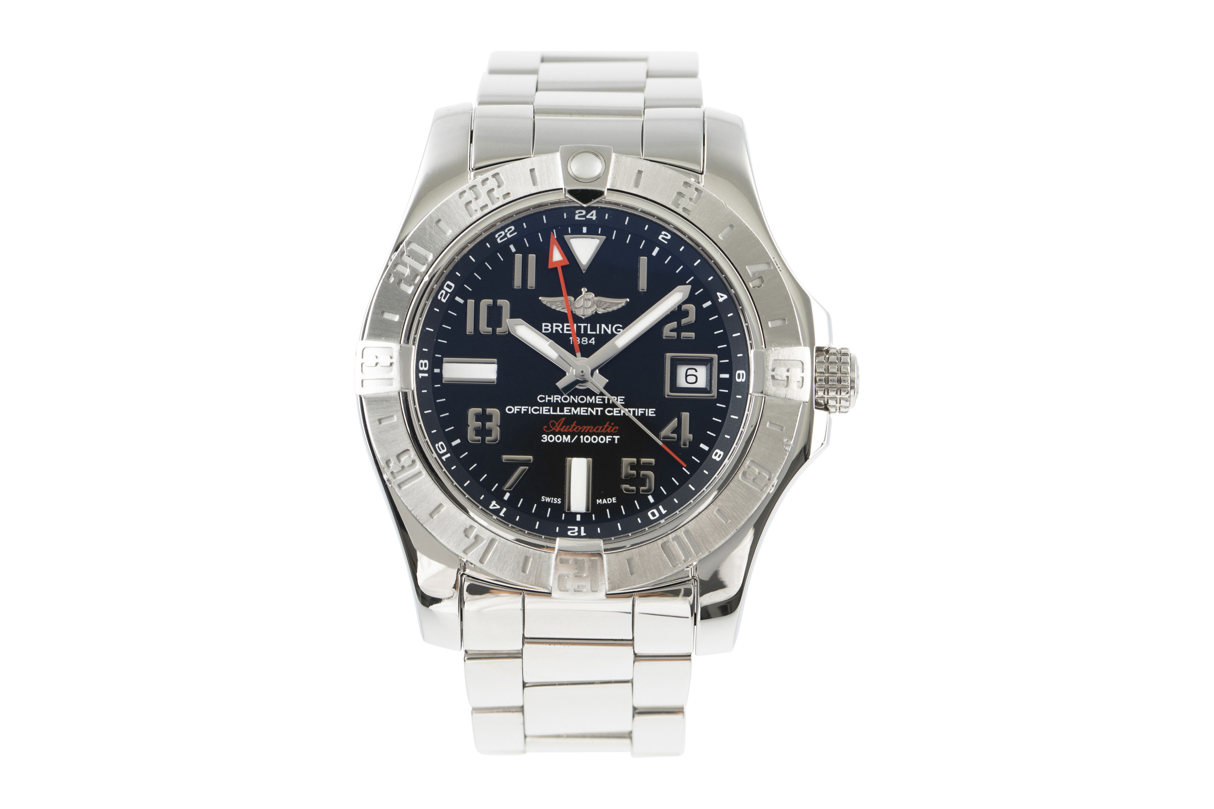 Breitling Avenger II GMT steel automatic Kal. B32 Ref. A32390