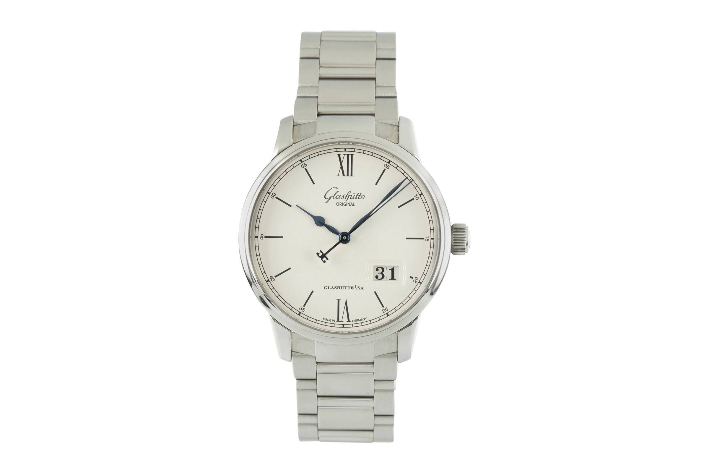 Glashutte Original Senator steel automatic Kal. GO 36 Ref. 1-36-03-01-02-30