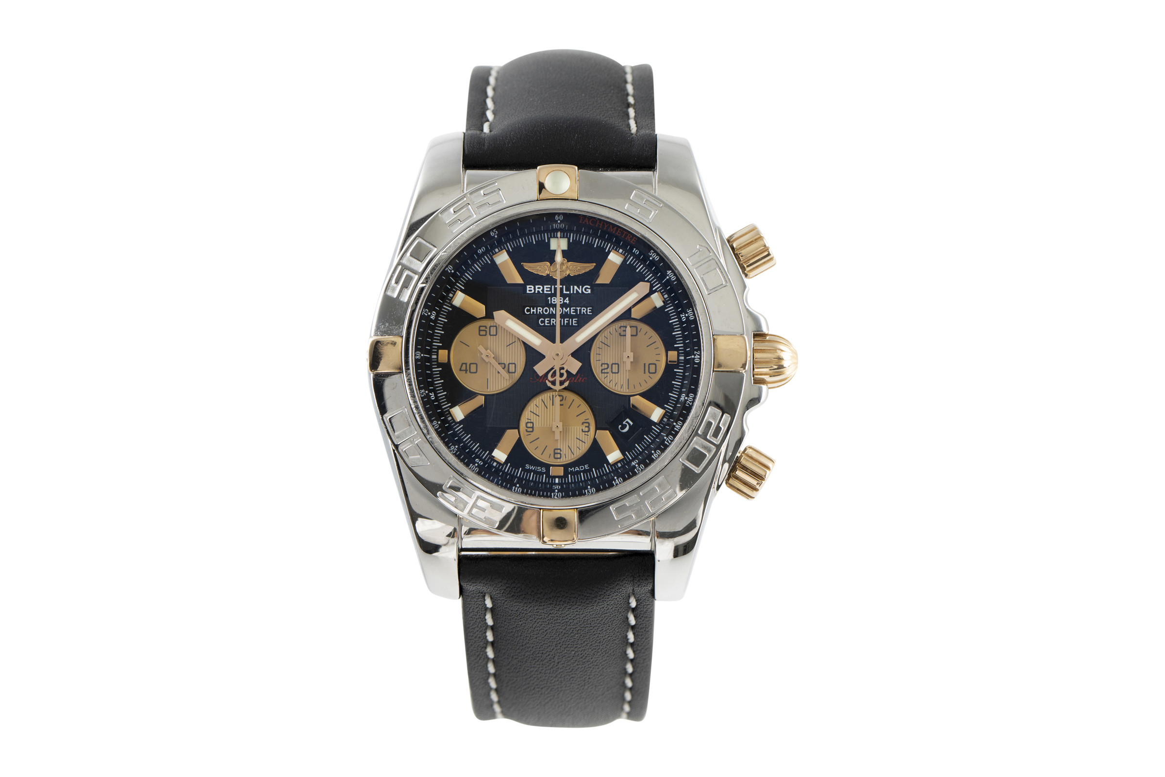 Breitling Chronomat 44 chronograph steel / gold automatic Kal. B01 Ref. IB0110