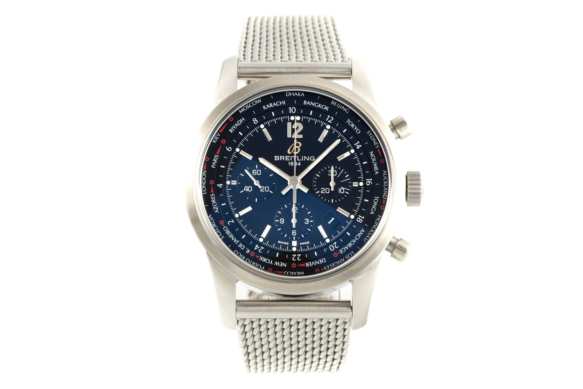 Breitling Transocean chronograph steel automatic Ref. AB0510, AB0510U6/BC26