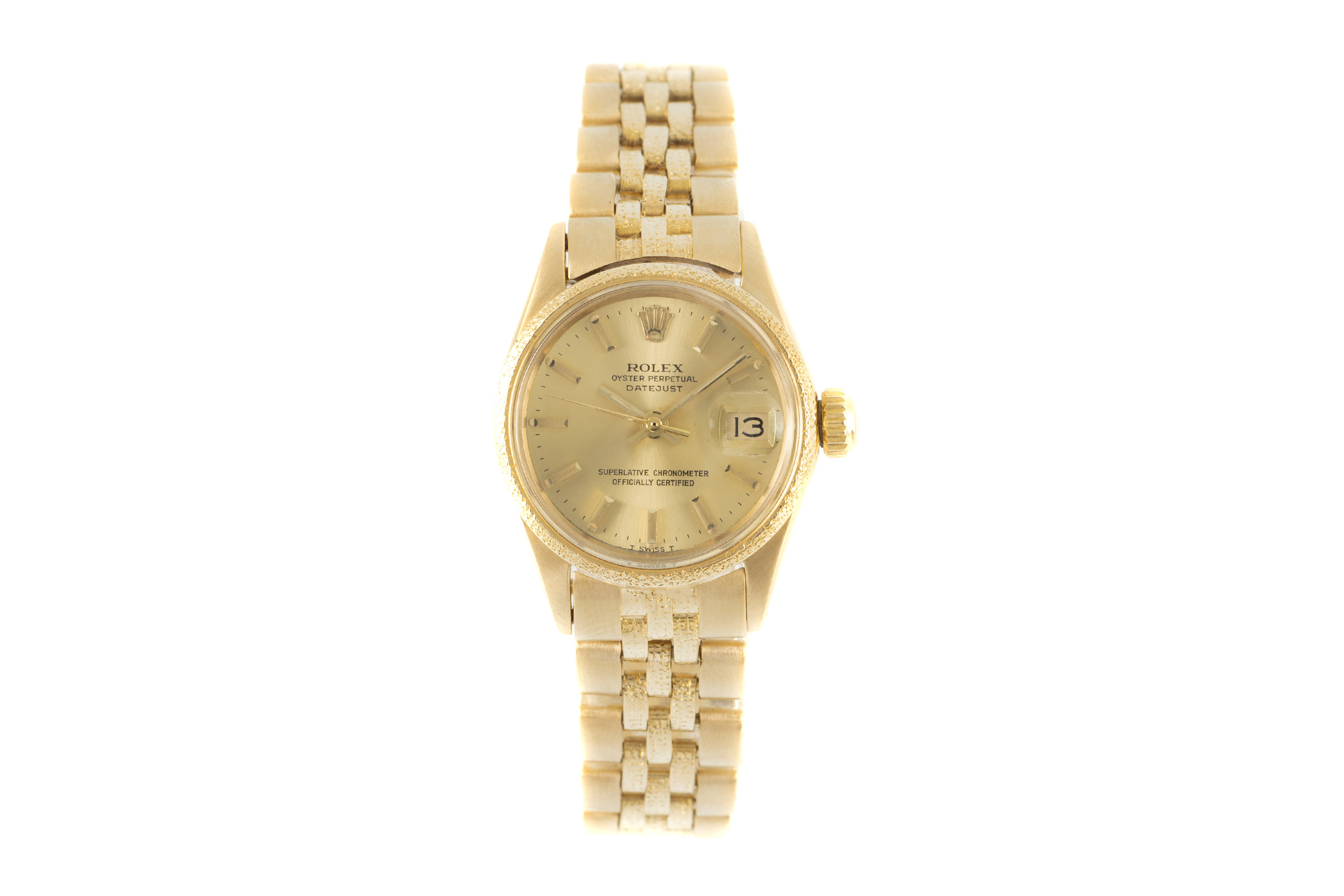 Rolex Lady Datejust 18 ct gold automatic Kal. 1160 Ref. 6701 VINTAGE