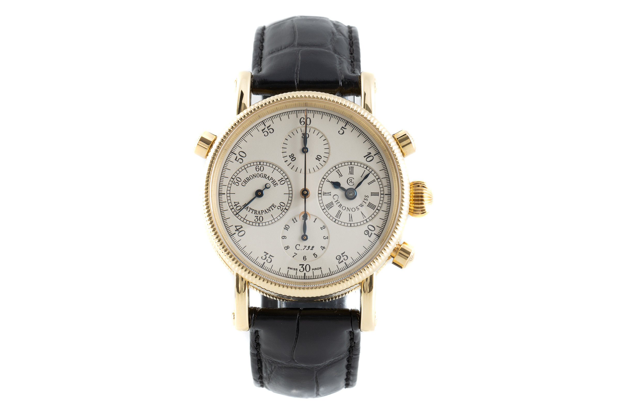 Chronoswiss Chronograph Rattrapante chronograph 18 ct gold automatic Kal. 732 Ref. CH7321
