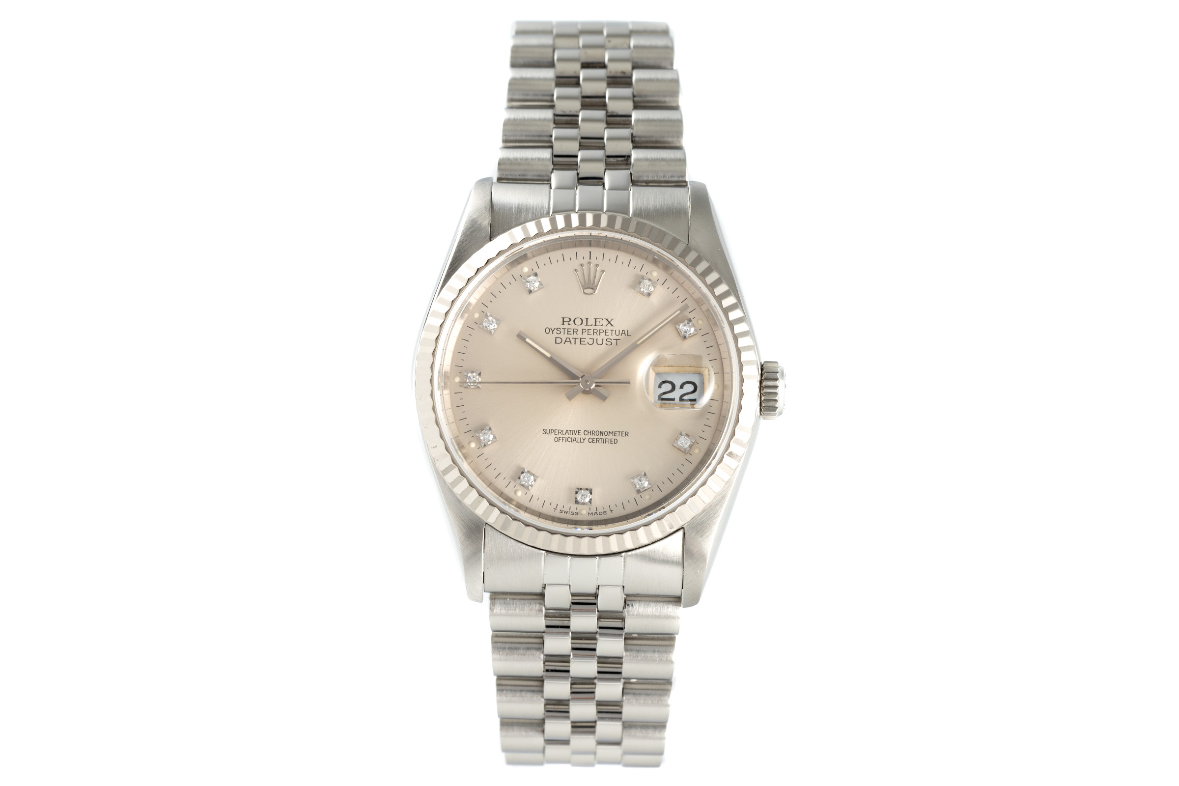Rolex Datejust steel / white gold automatic Kal. 3135 Ref. 16234