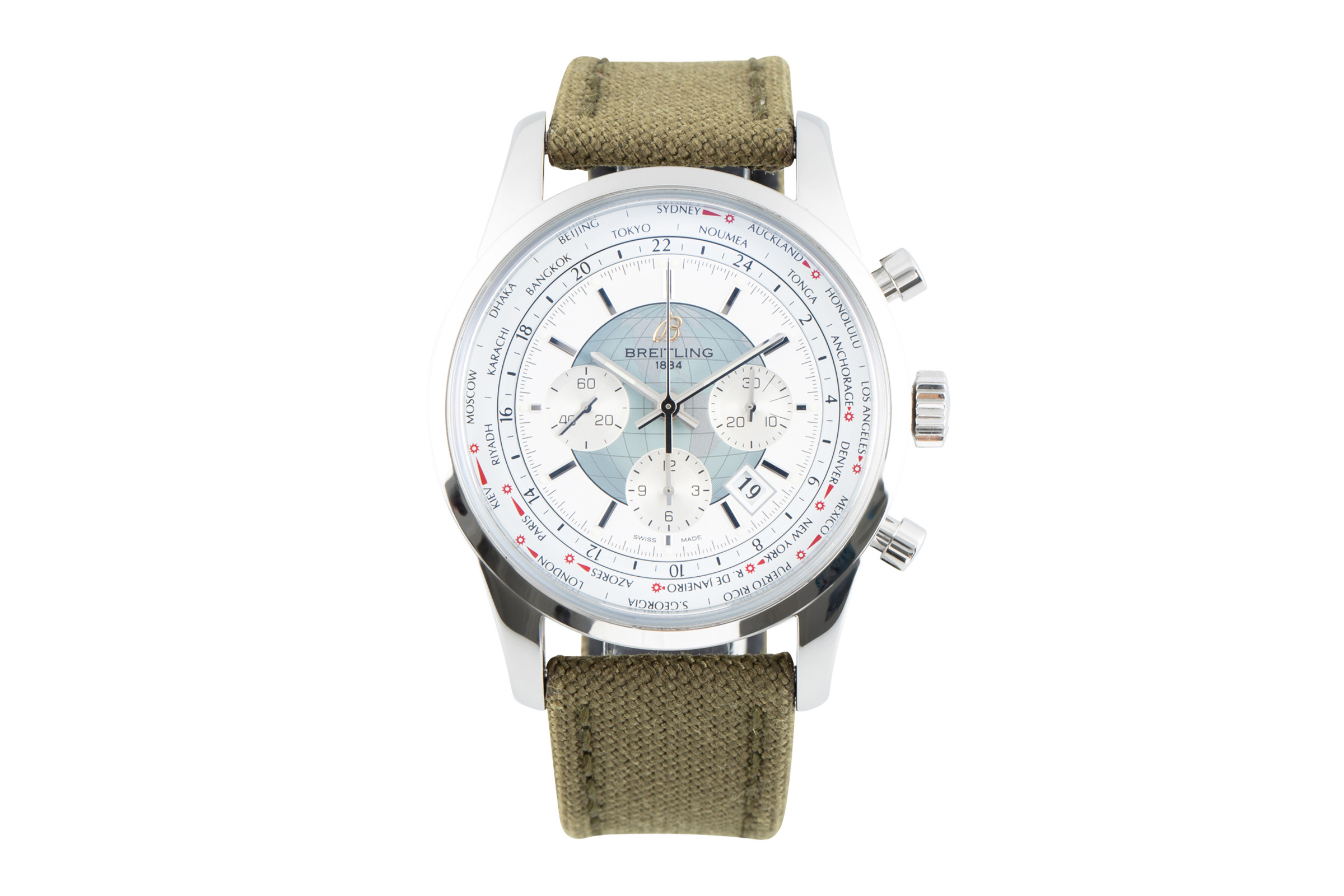 Breitling Transocean chronograph steel automatic Kal. B05 Ref. AB0510