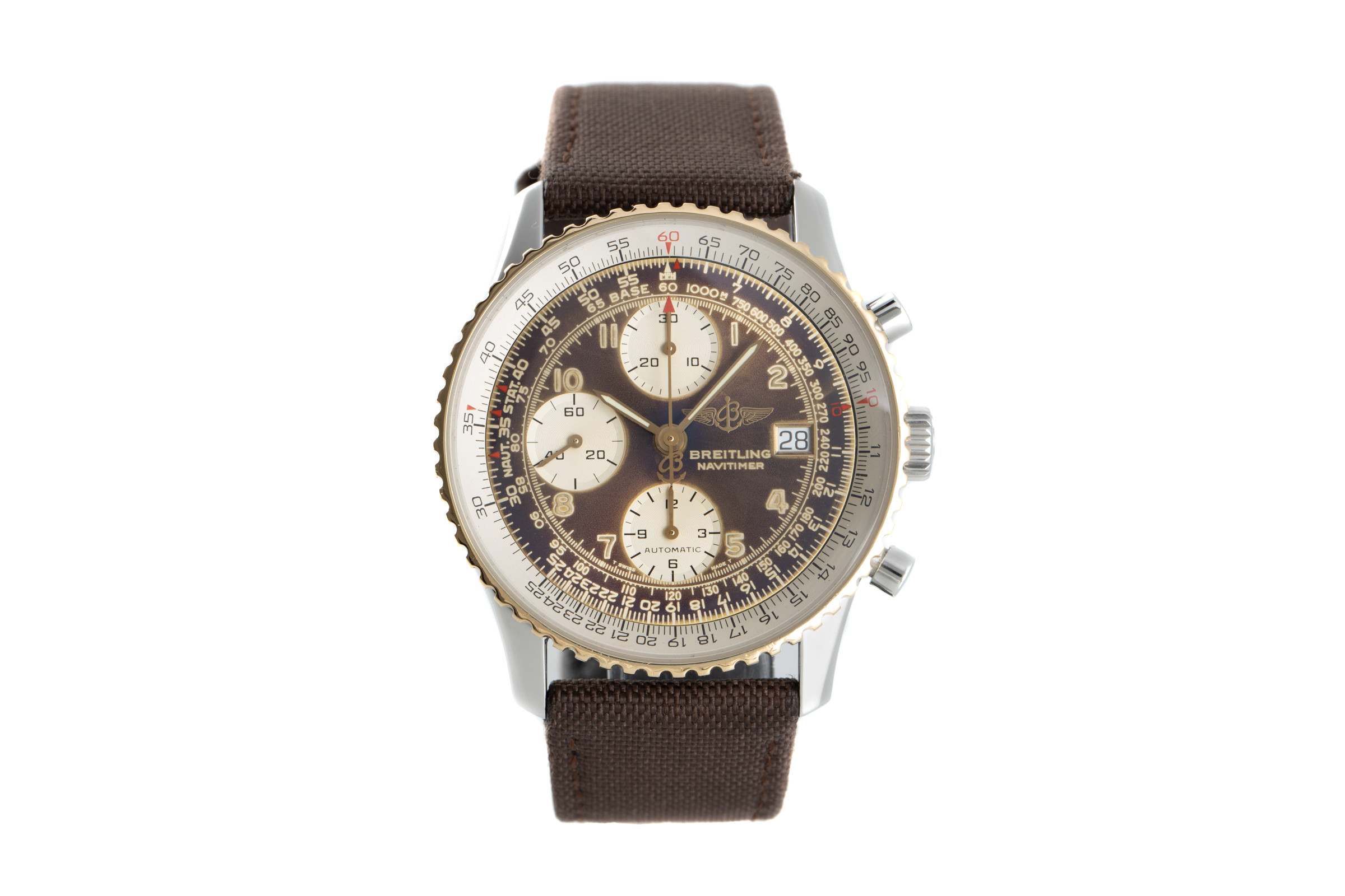 Breitling Old Navitimer chronograph steel / gold automatic Kal. B13 Ref. D13022