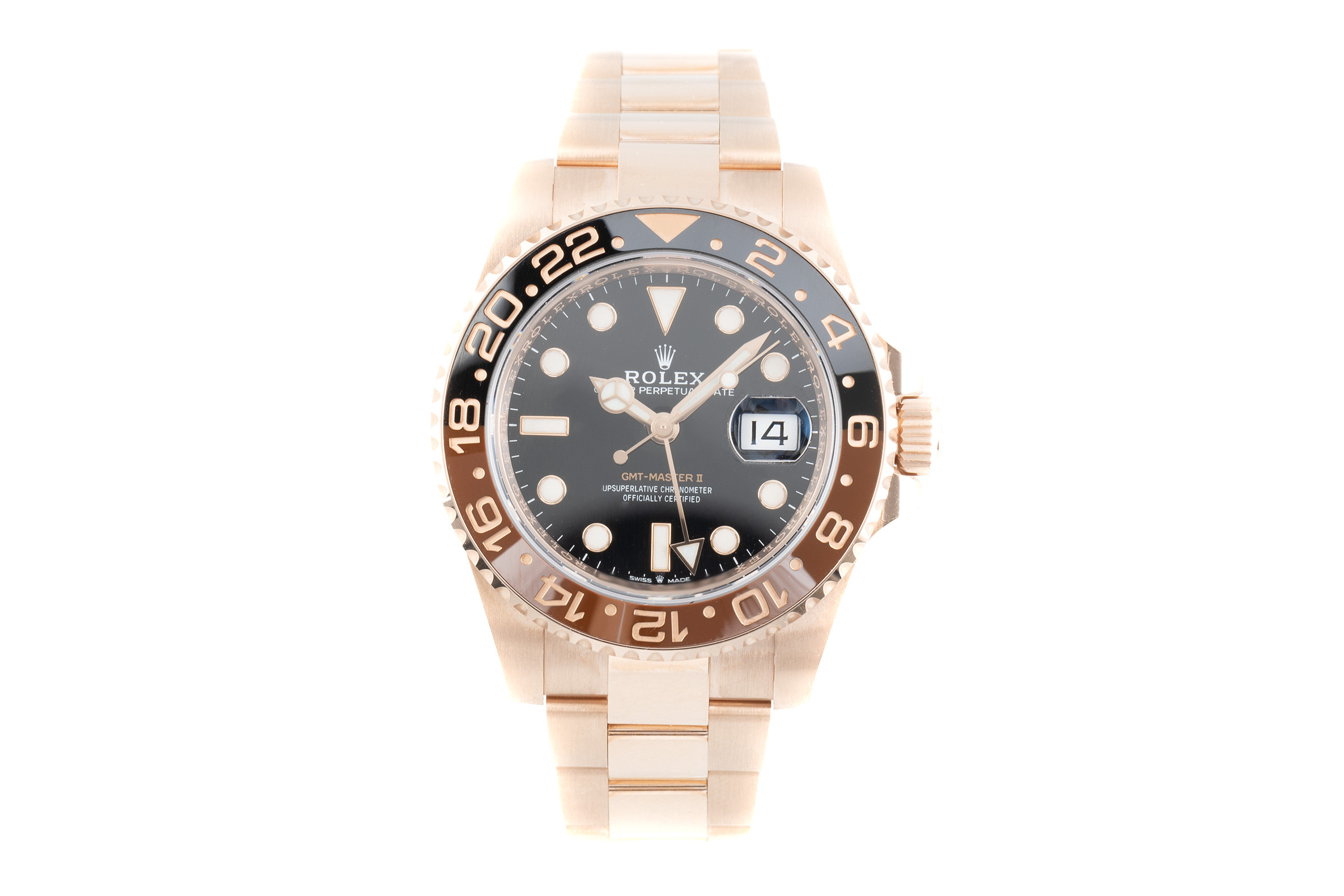 Rolex GMT Master II 18 ct red gold automatic Kal. 3285 Ref. 126715CHNR