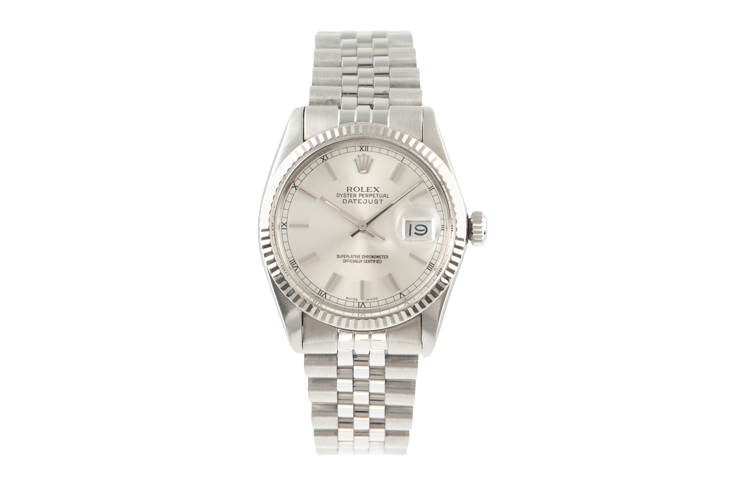 Rolex Datejust steel / white gold automatic Kal. 3035 Ref. 16014