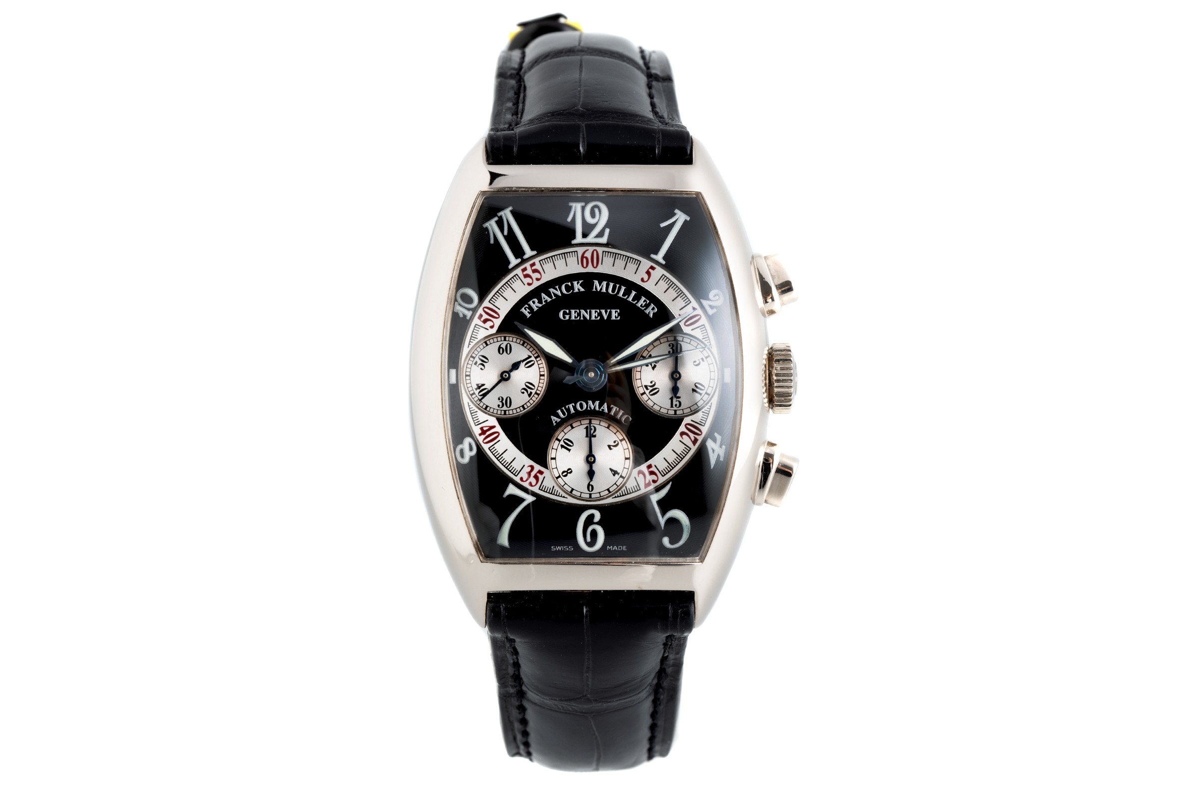 Franck Muller Curvex chronograph 18 ct white gold automatic Kal. FM.7003 Ref. 7850CC