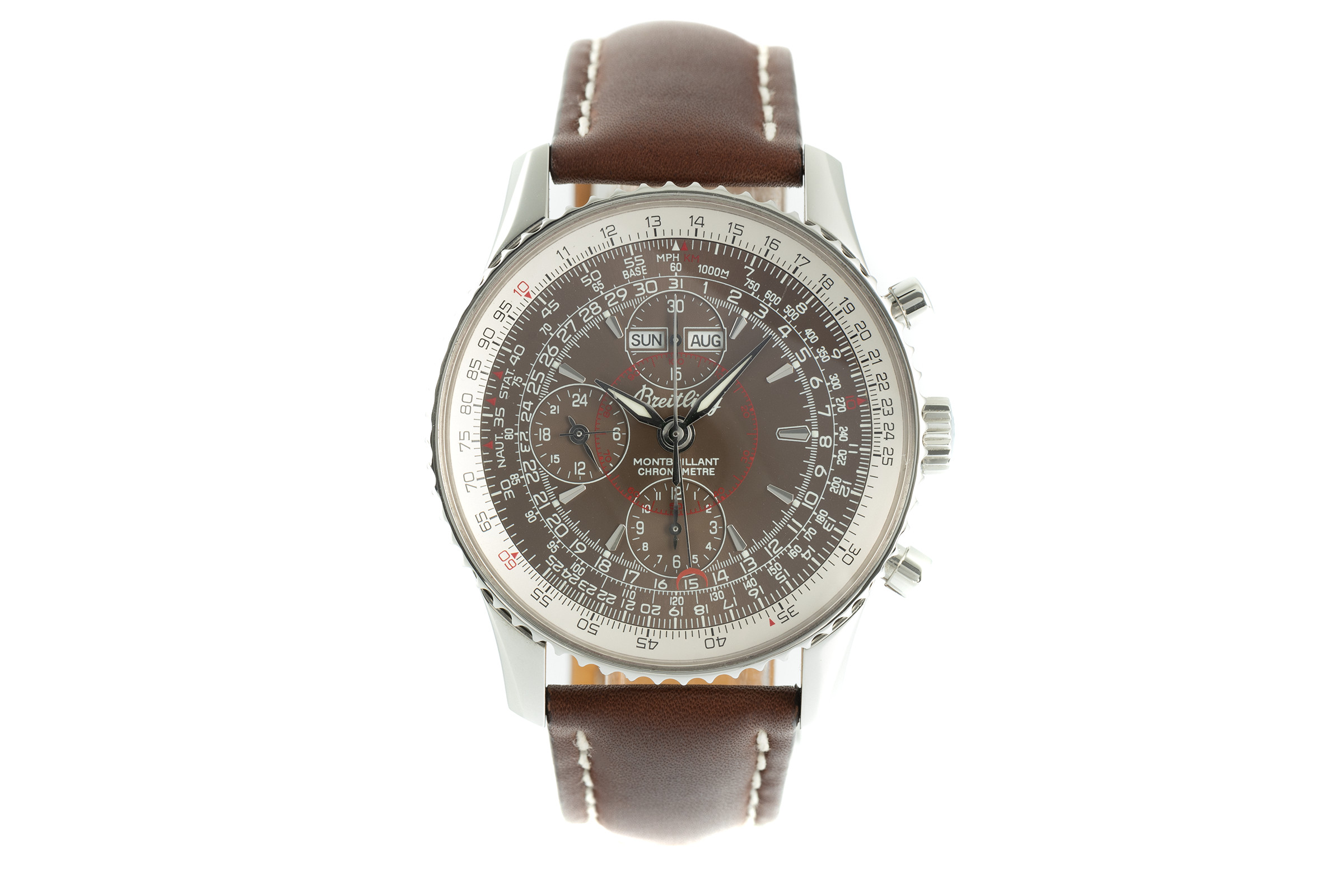 Breitling Montbrillant Datora  chronograph steel automatic Kal. B21 Ref. A21330