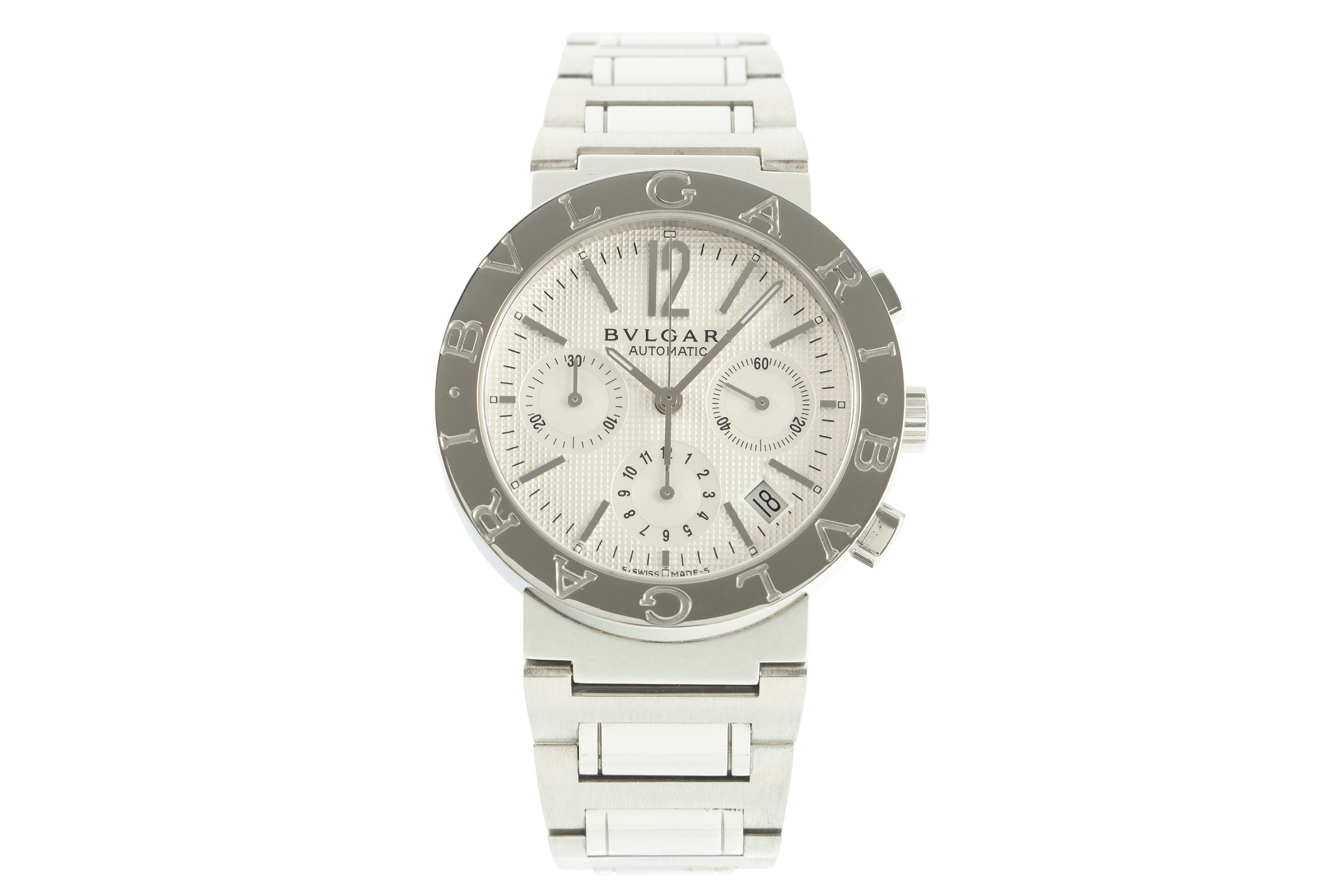 Bvlgari Diagono chronograph steel automatic Kal. 080TEEL Ref. BB 38 SS CH