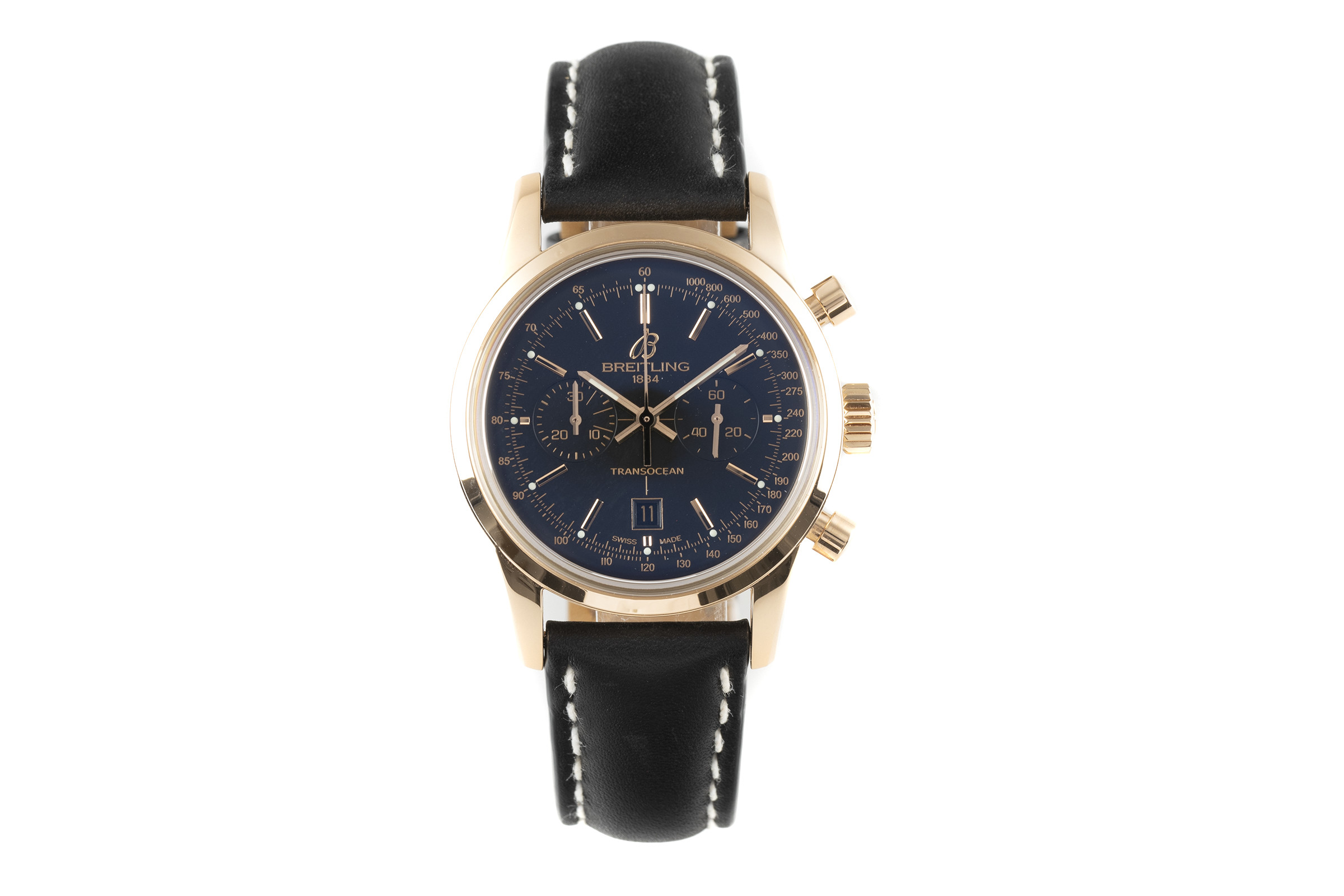 Breitling Transocean chronograph 18 ct red gold automatic Kal. B41 Ref. R4131012BC077