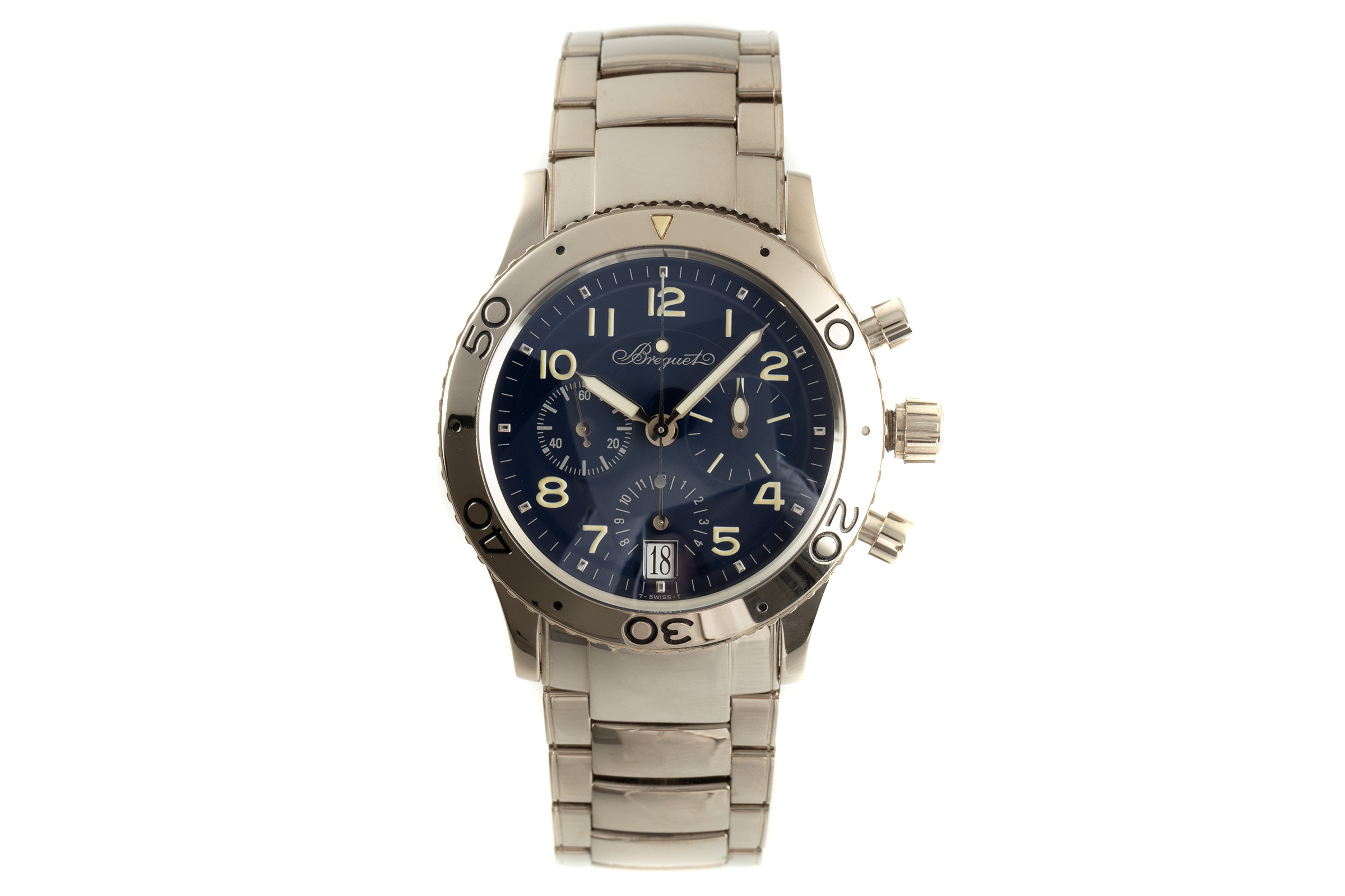Breguet Type XX chronograph 18 ct white gold automatic Kal. 582 Ref. 3820