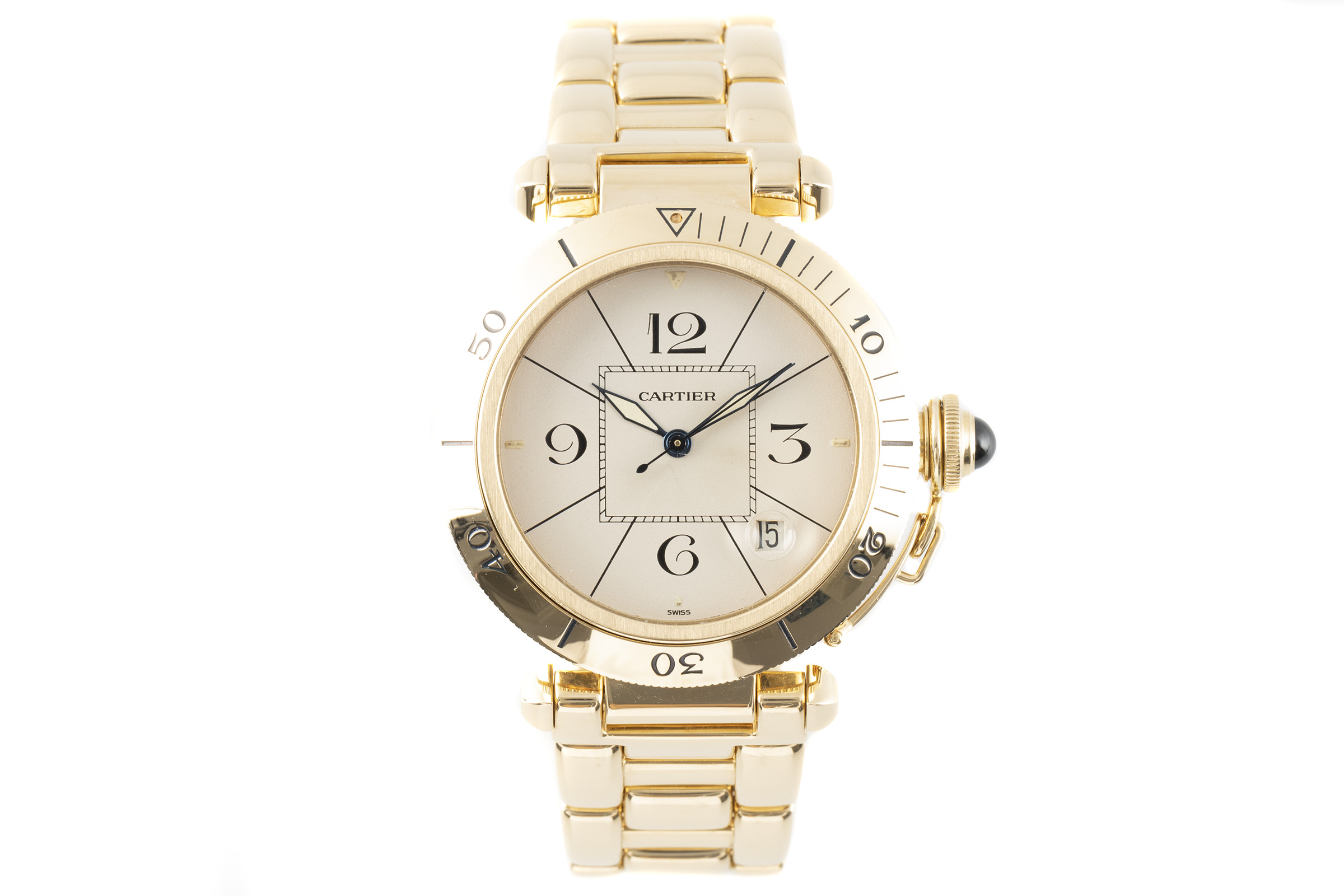 Cartier Pasha 18 ct gold automatic Kal. 20 Ref. 1989