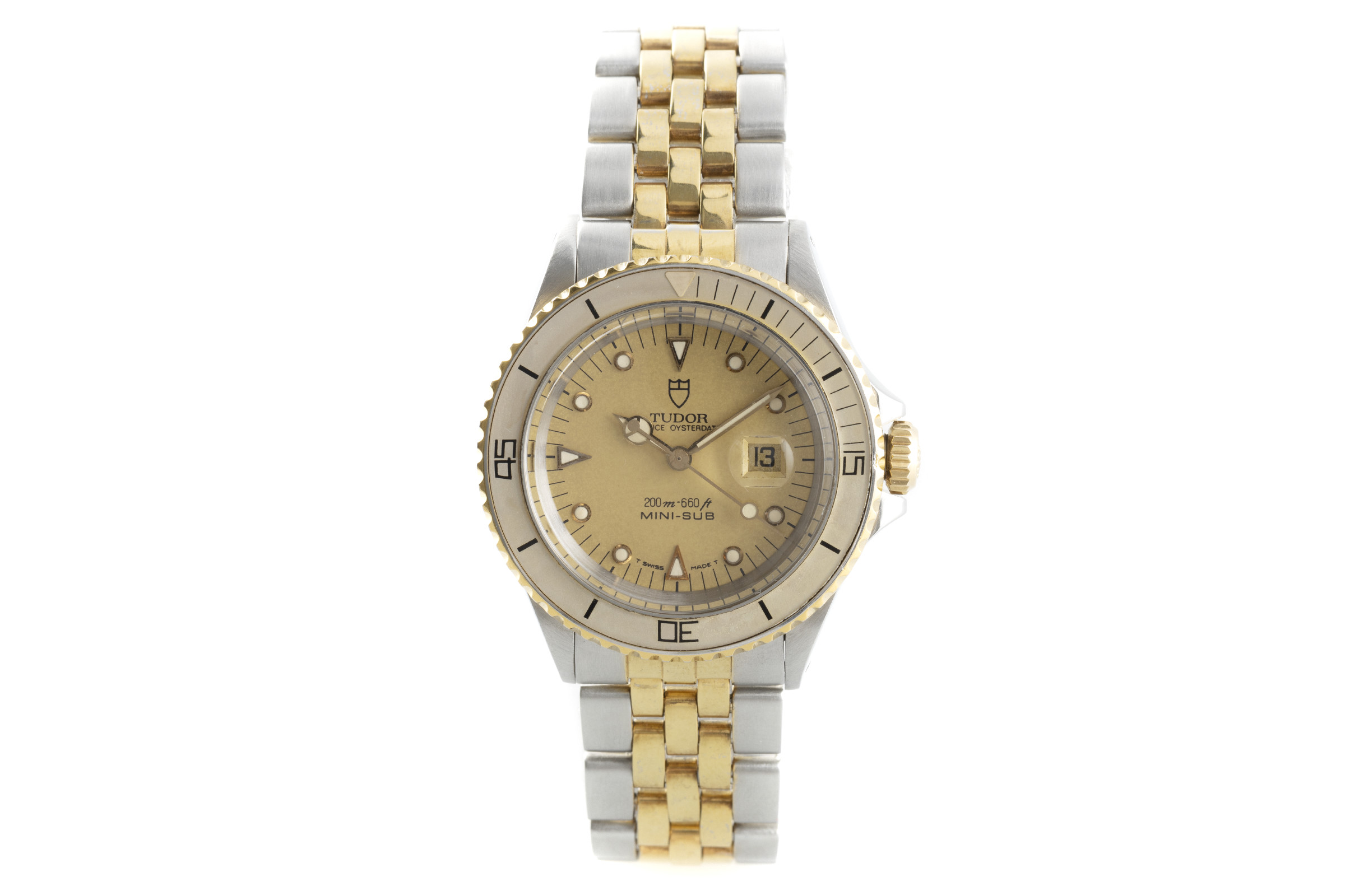 Tudor Mini-Sub gilt steel automatic Kal. ETA2671 Ref. 73091