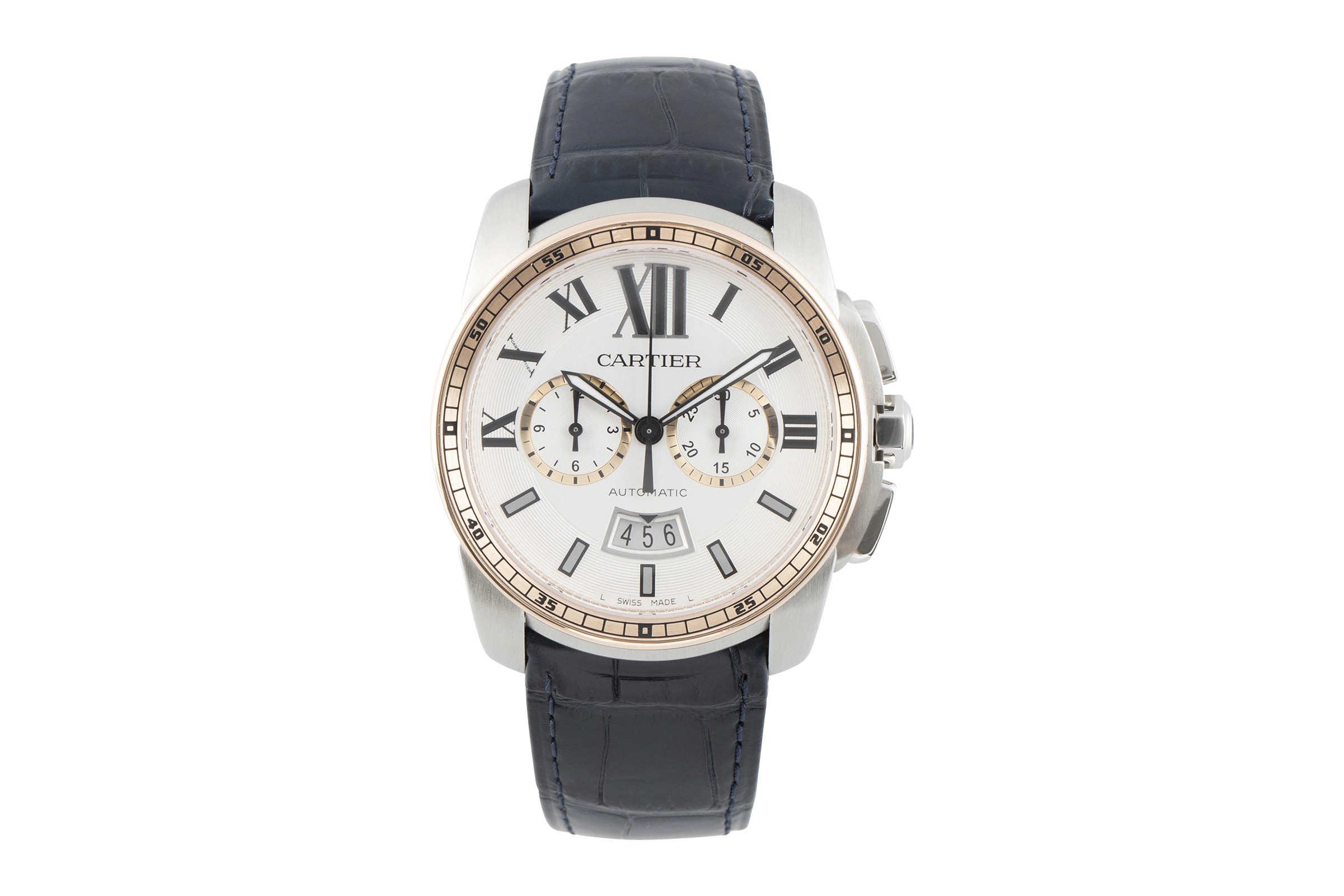 Cartier Calibre de Cartier chronograph steel / gold automatic Kal. 1904-CH MC Ref. W7100042