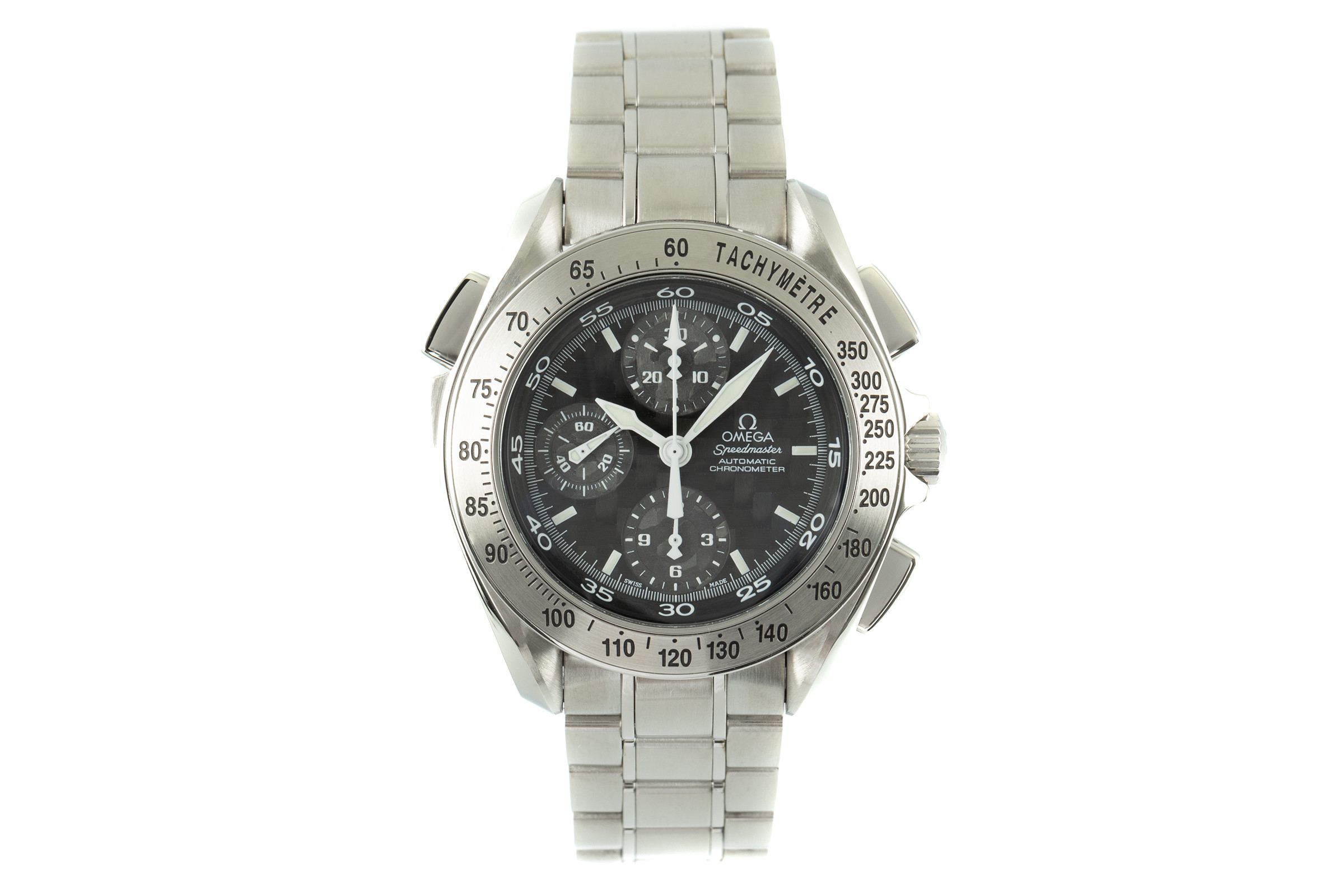 Omega Speedmaster chronograph steel automatic Kal. 3600 Ref. 3840.50.31