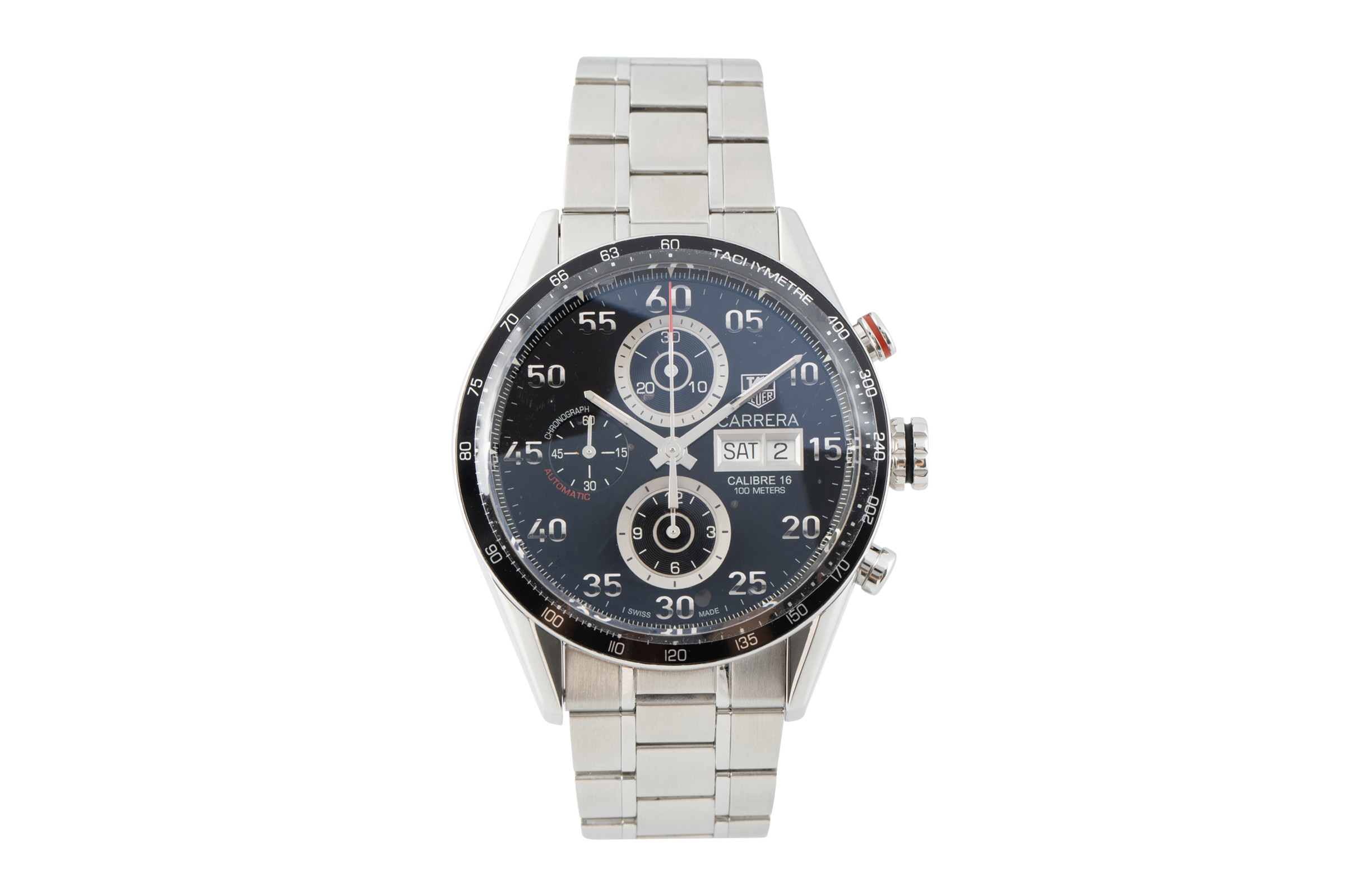 Tag Heuer Carrera chronograph steel automatic Kal. 16 Ref. CV2A10