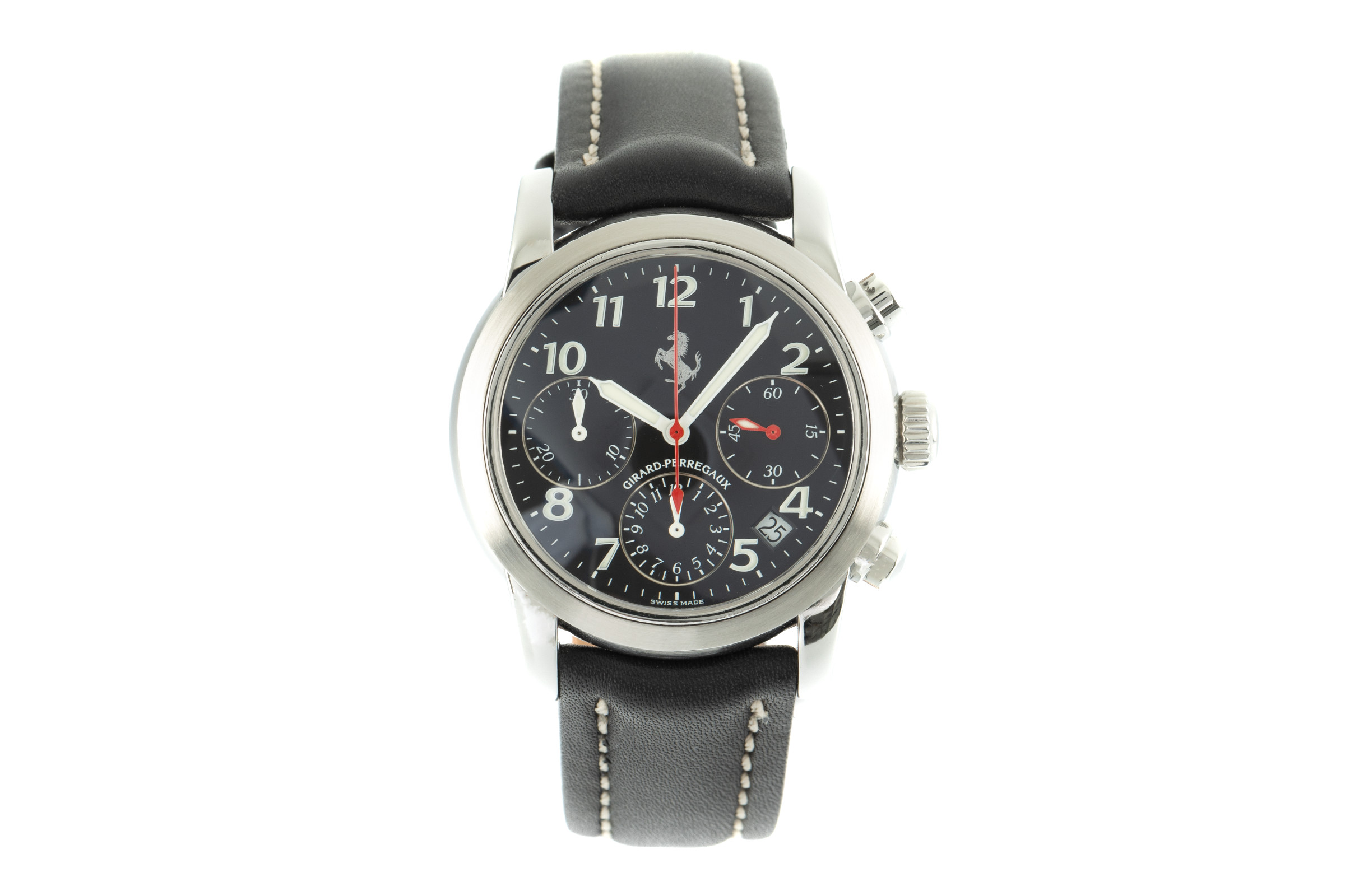 Girard Perregaux Ferrari chronograph steel automatic Kal. 2280-131 Ref. 8020