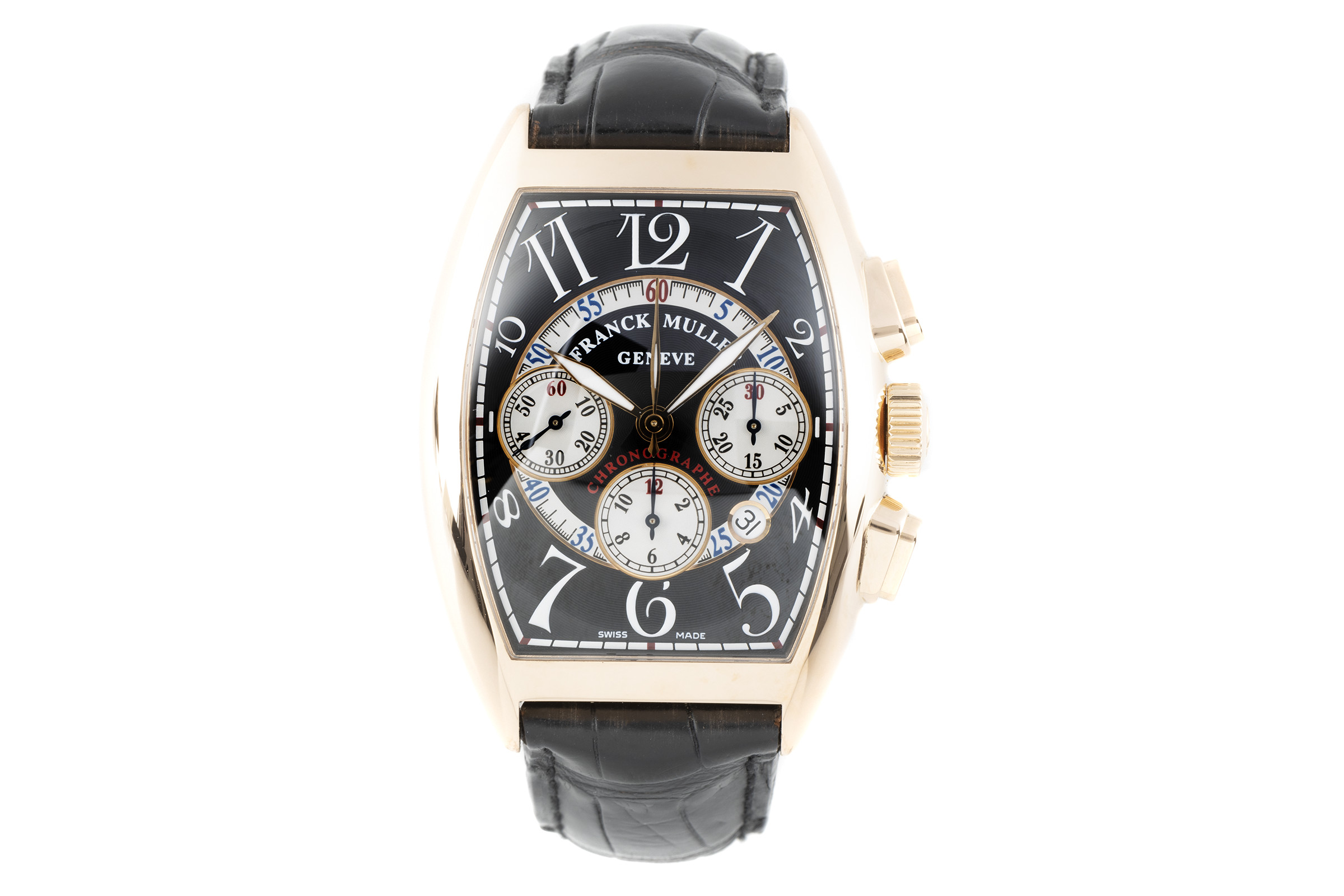 Franck Muller Curvex chronograph 18 ct red gold automatic Kal. FM 7000 C3 Ref. 888 CC AT