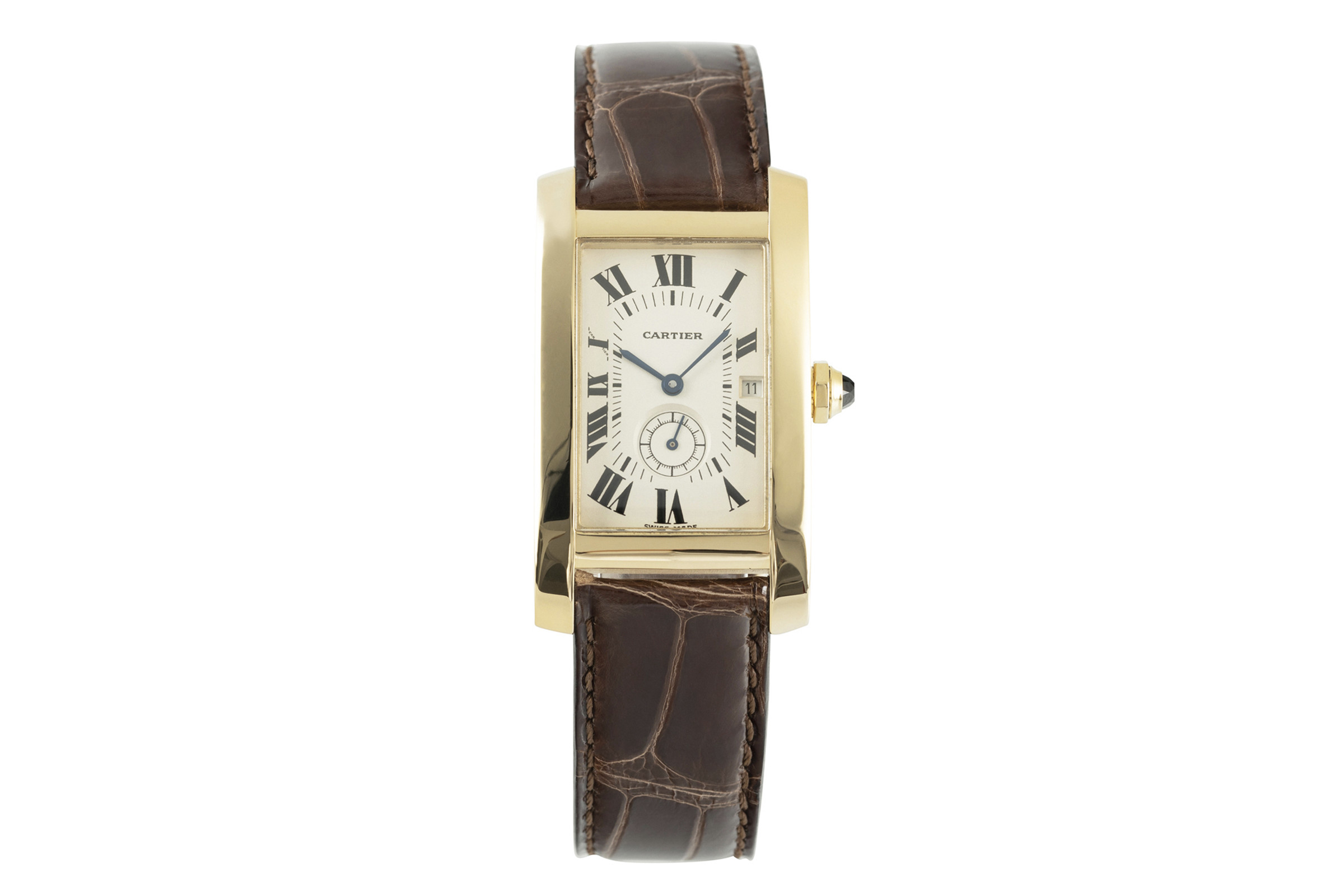 Cartier Tank Americaine 18 ct gold quartz Kal. 012N Ref. 2556